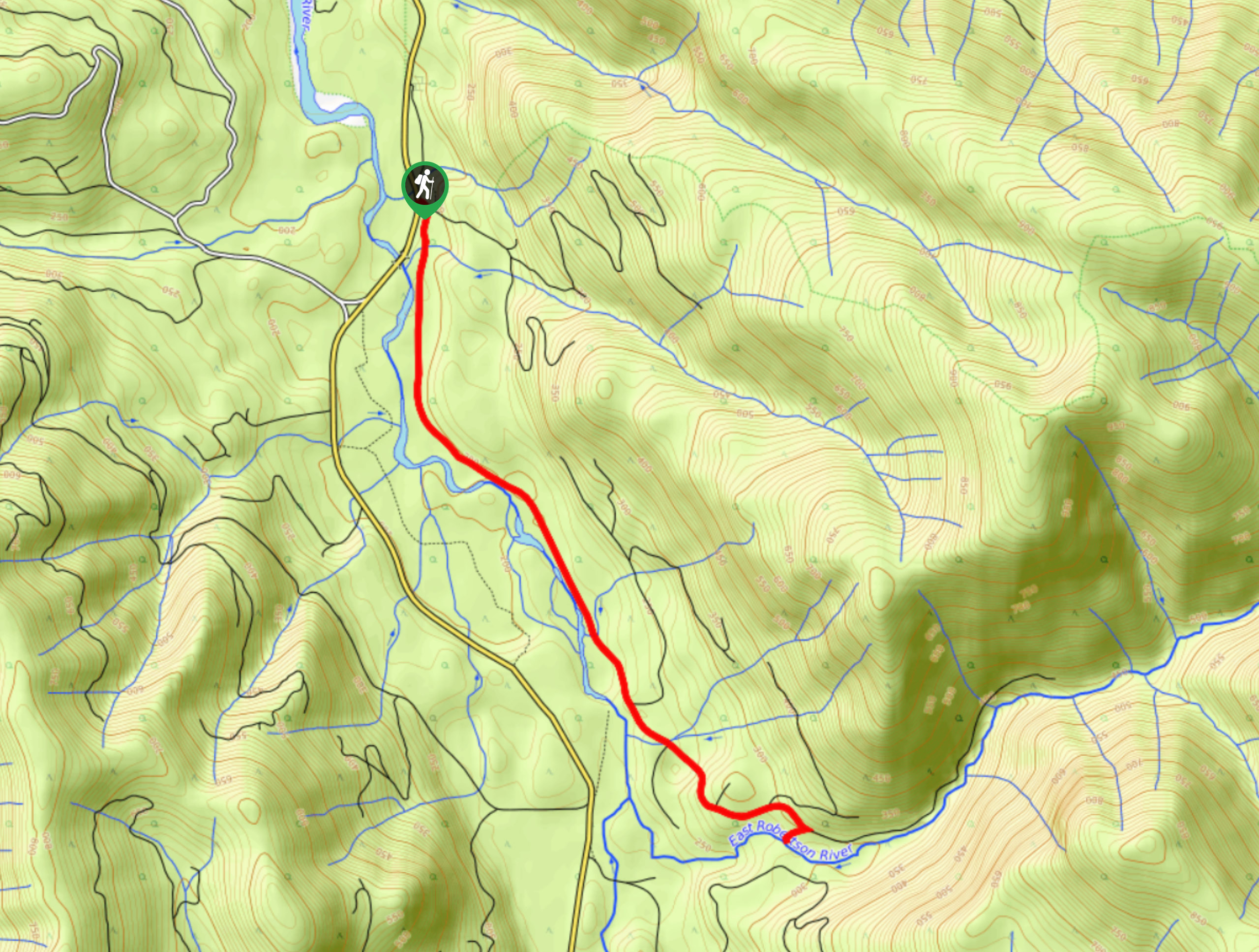 Robertson River Falls Trail Map