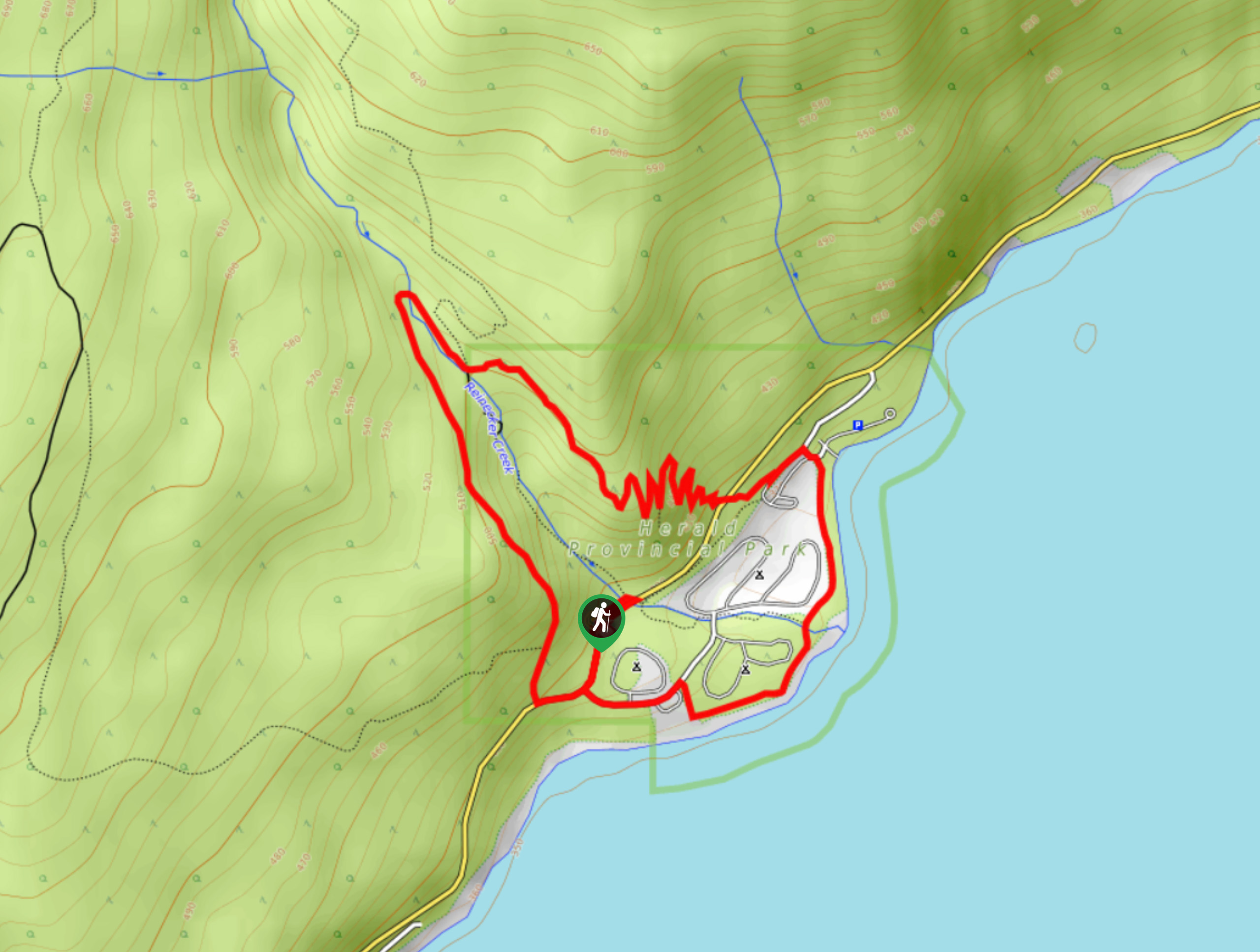 Margaret Falls Upper Loop Trail Map