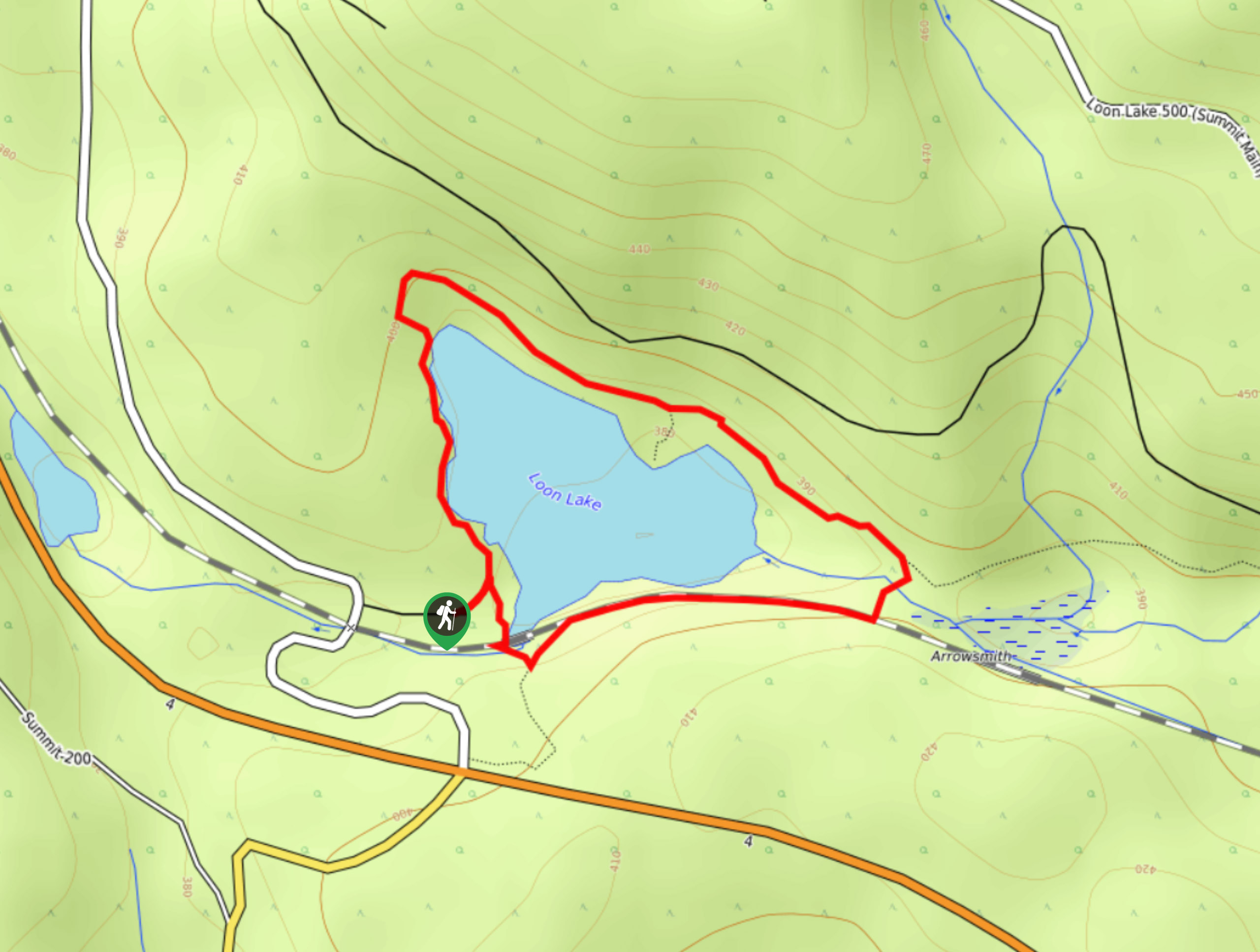 Loon Lake Loop Hike Map