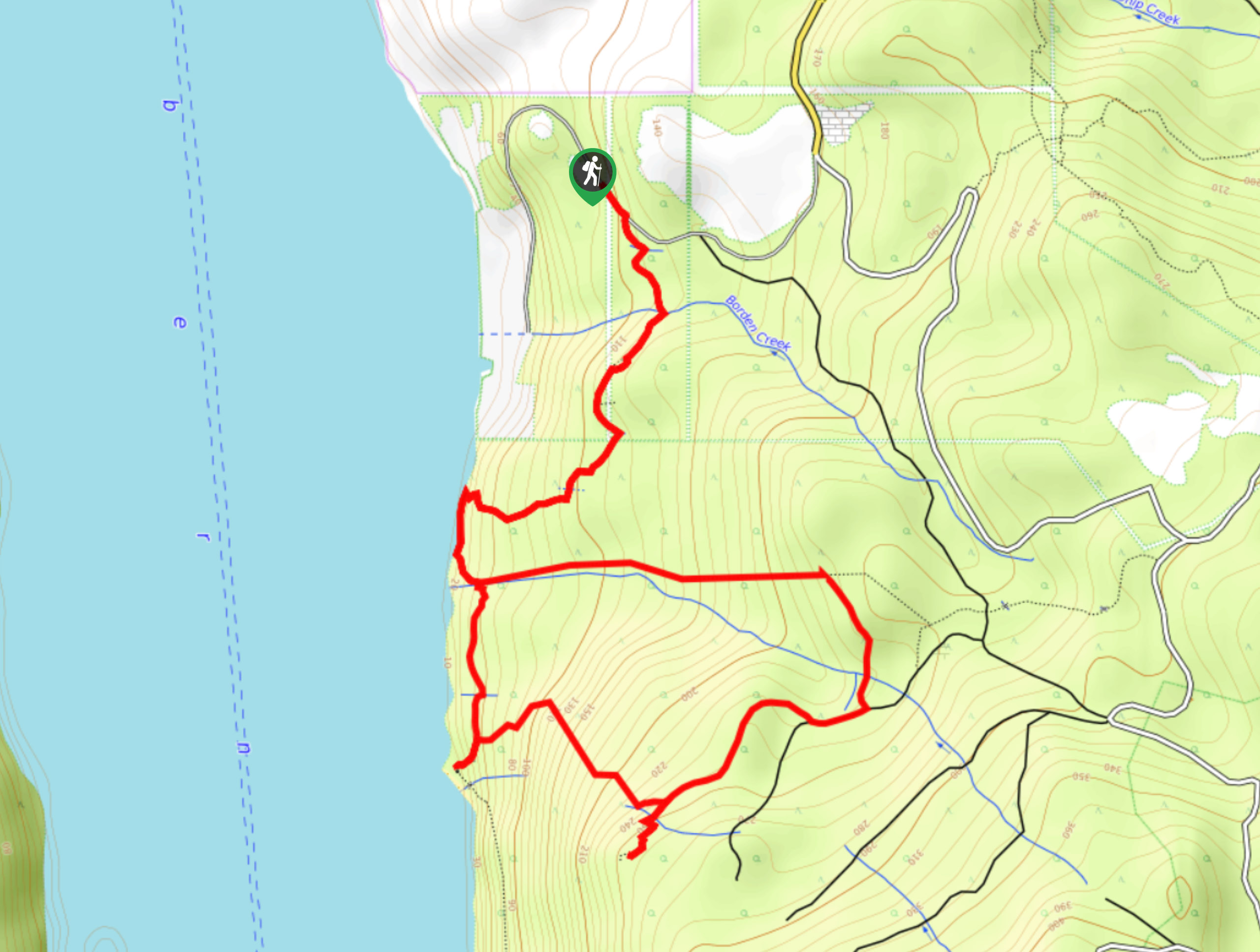 Mount Hankin Bluffs Loop Trail Map