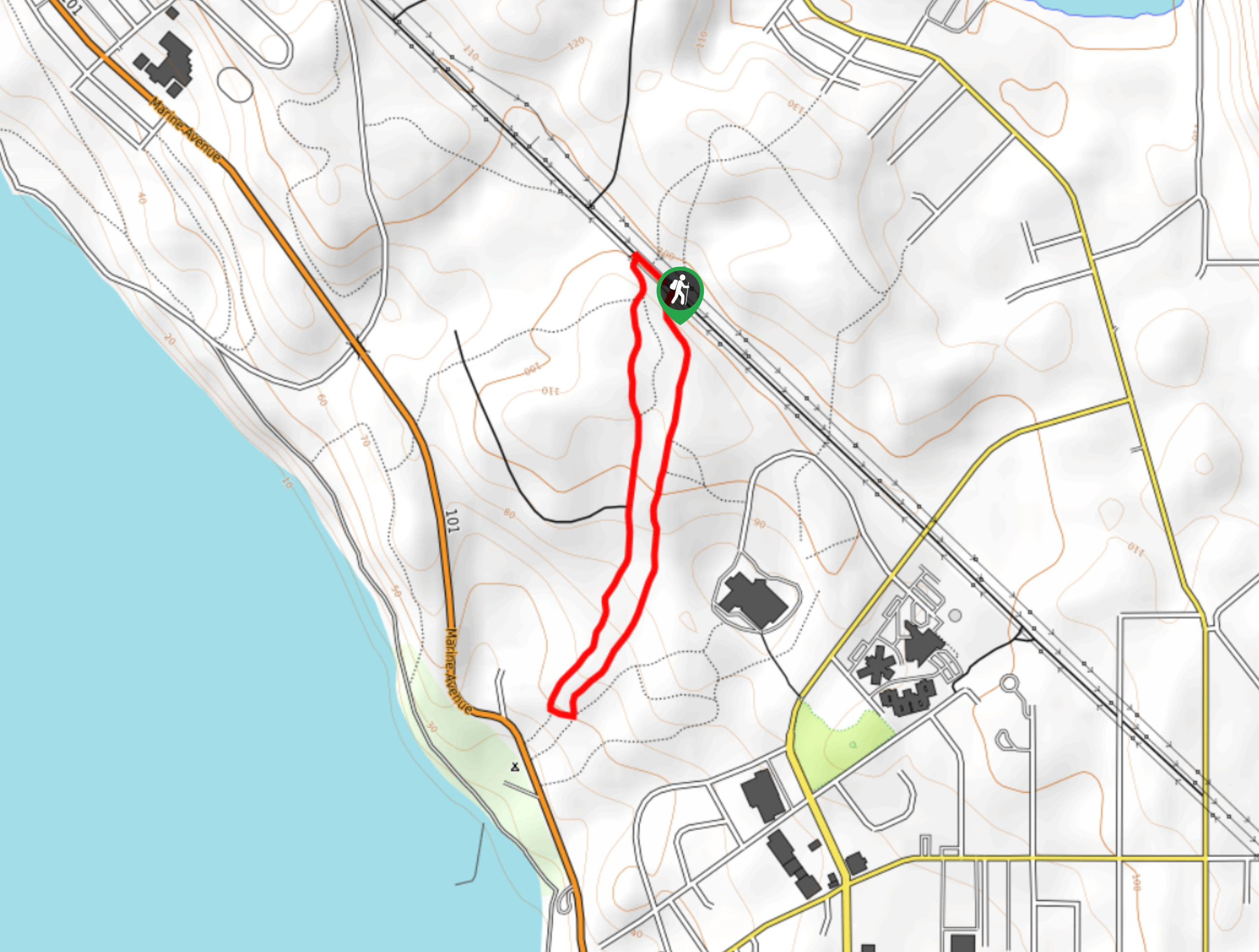 Kingfisher and McFall Creek Loop Hike Map