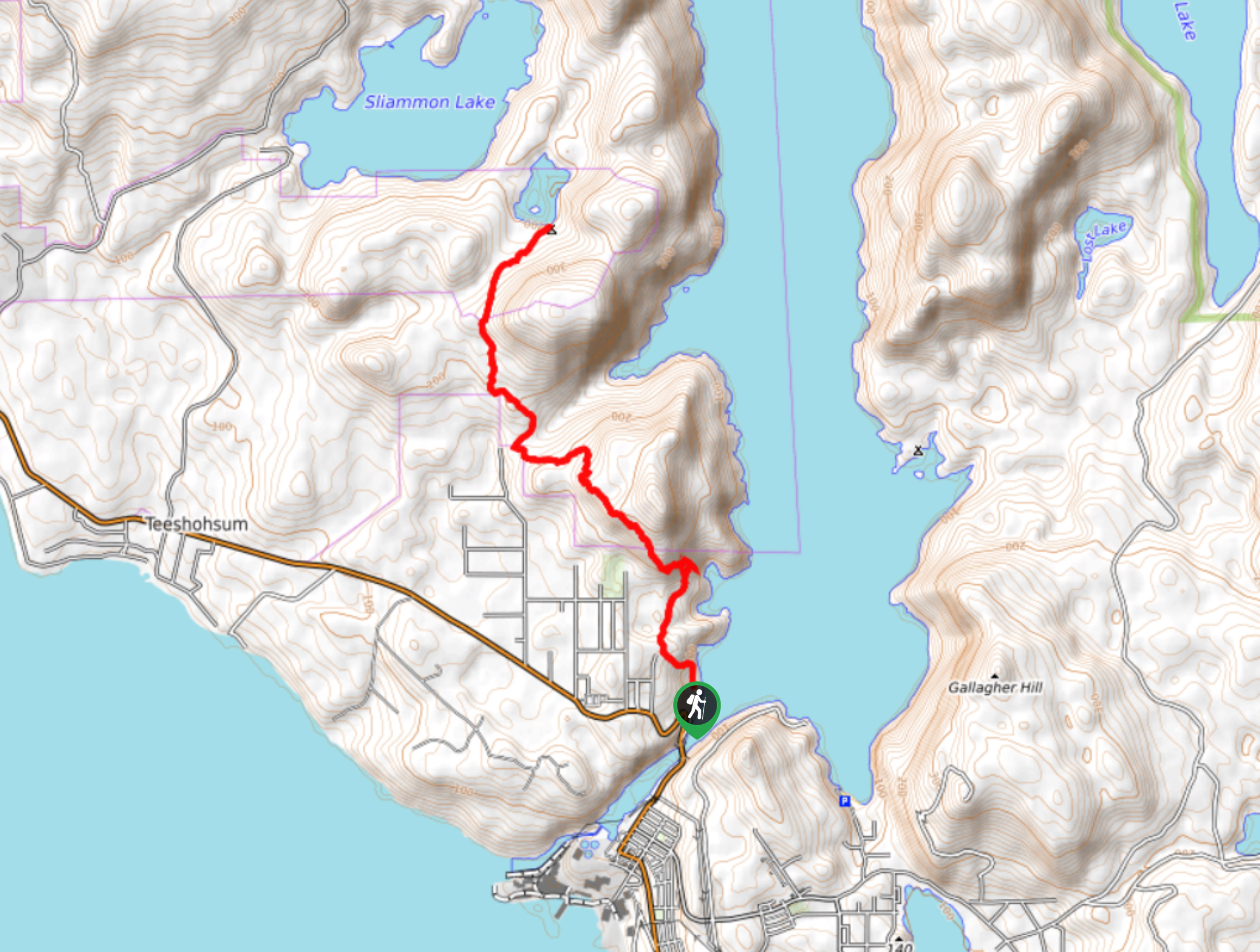Little Sliammon Lake Hike Map