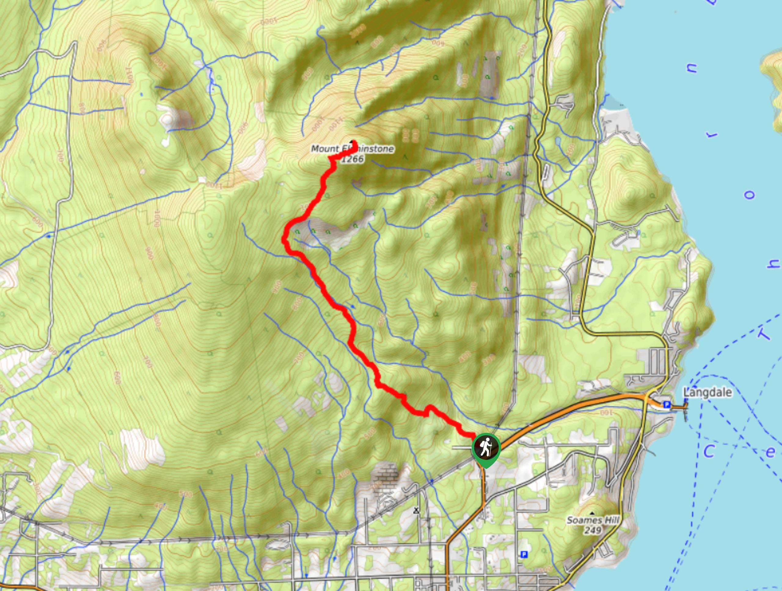 Mount Elphinstone Summit Trail Map