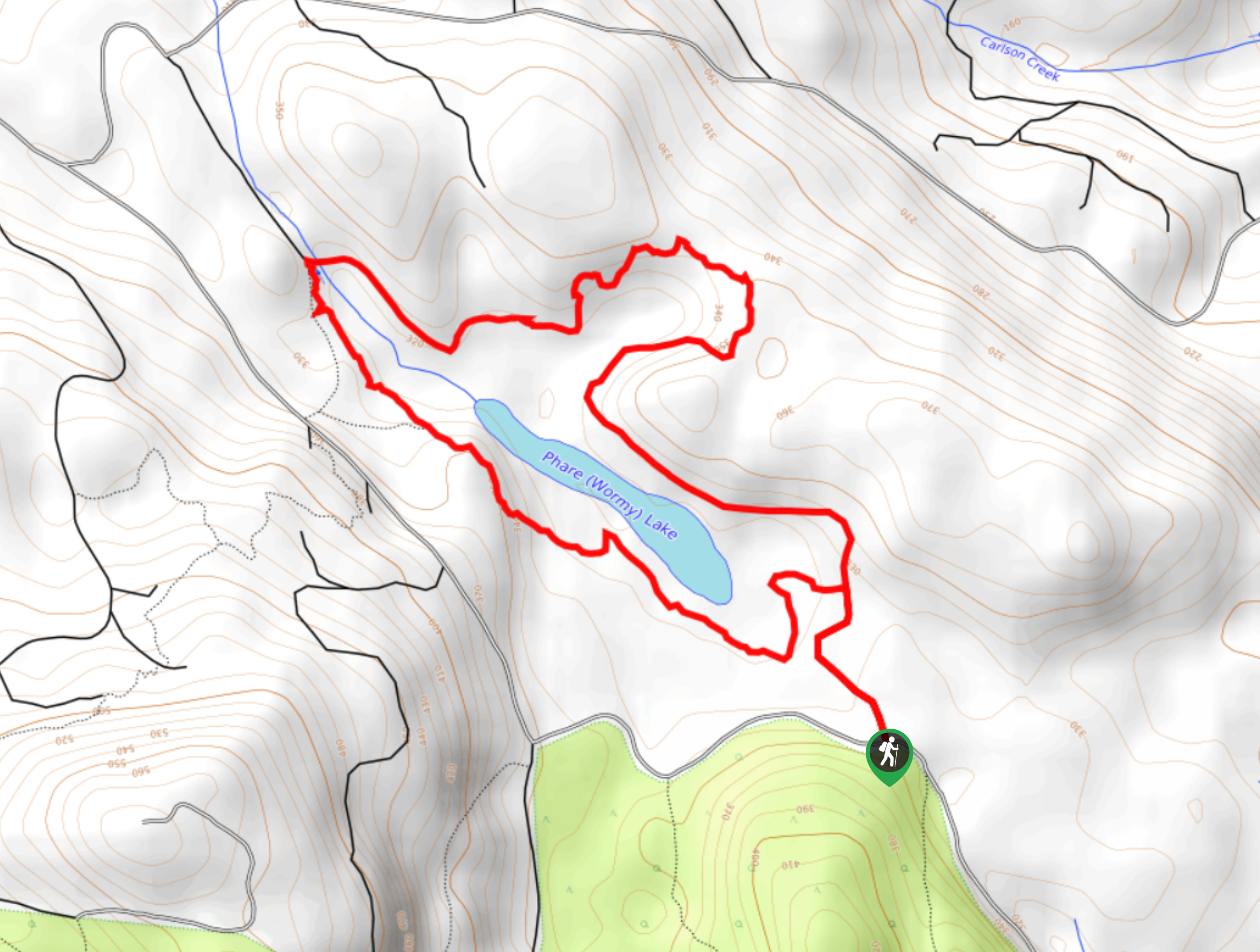Phare Lake Hike Map