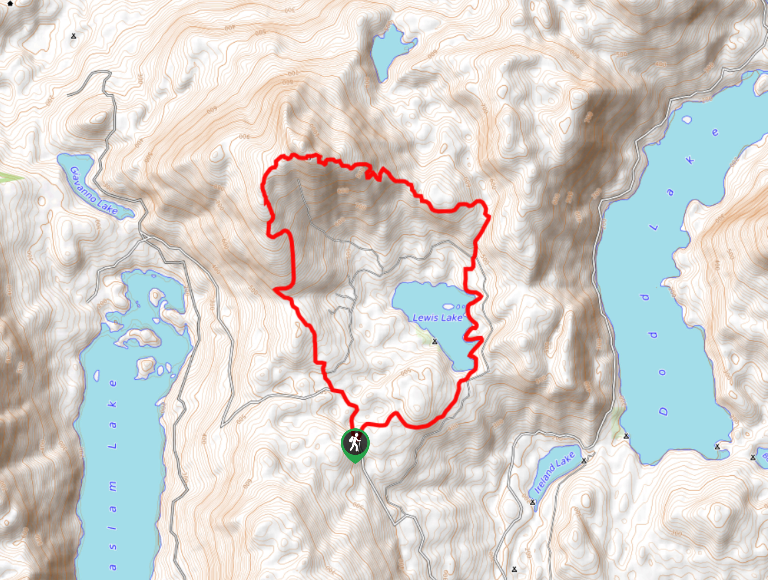 Tin Hat Mountain Hike Map