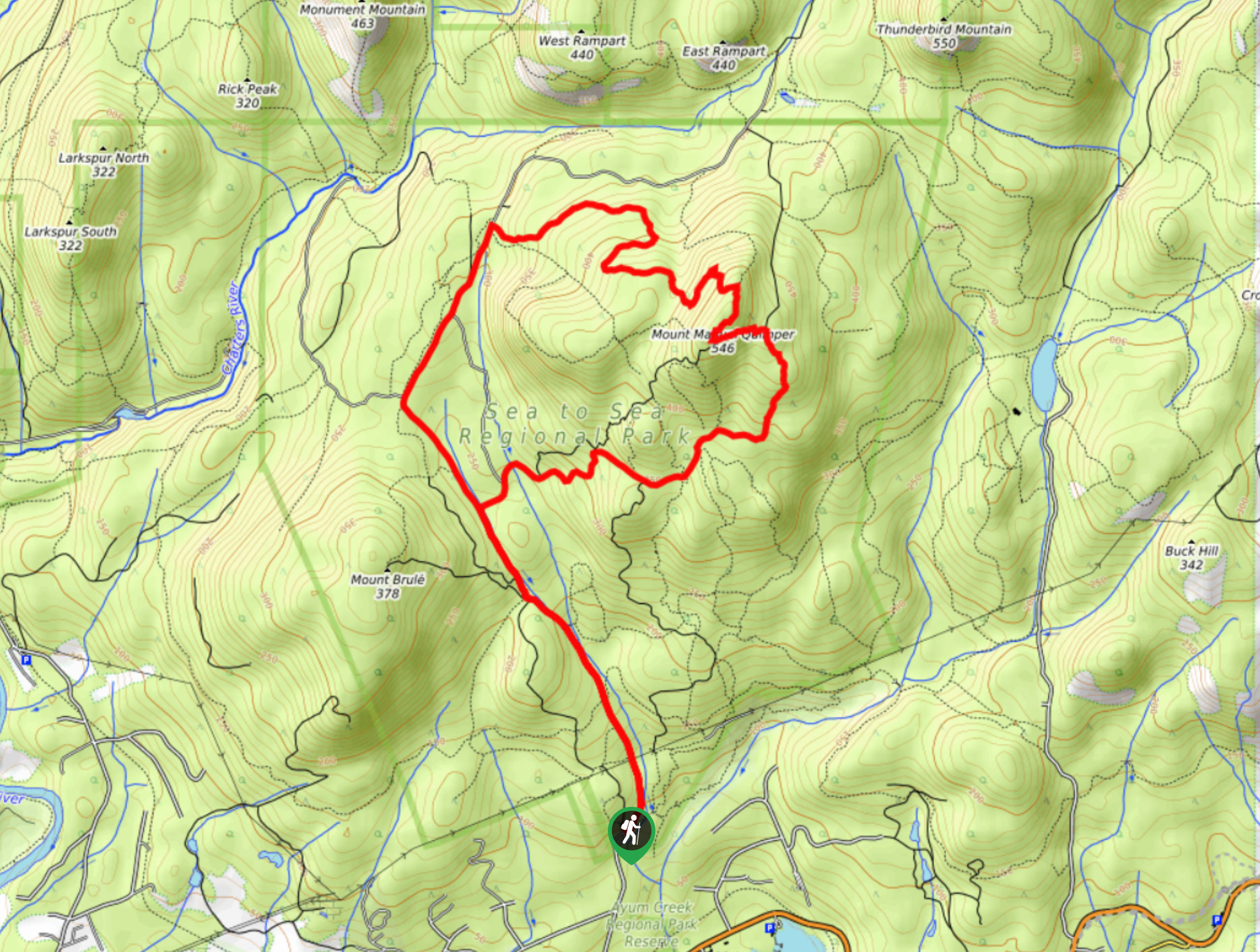 Mount Manuel Quimper Trail Map