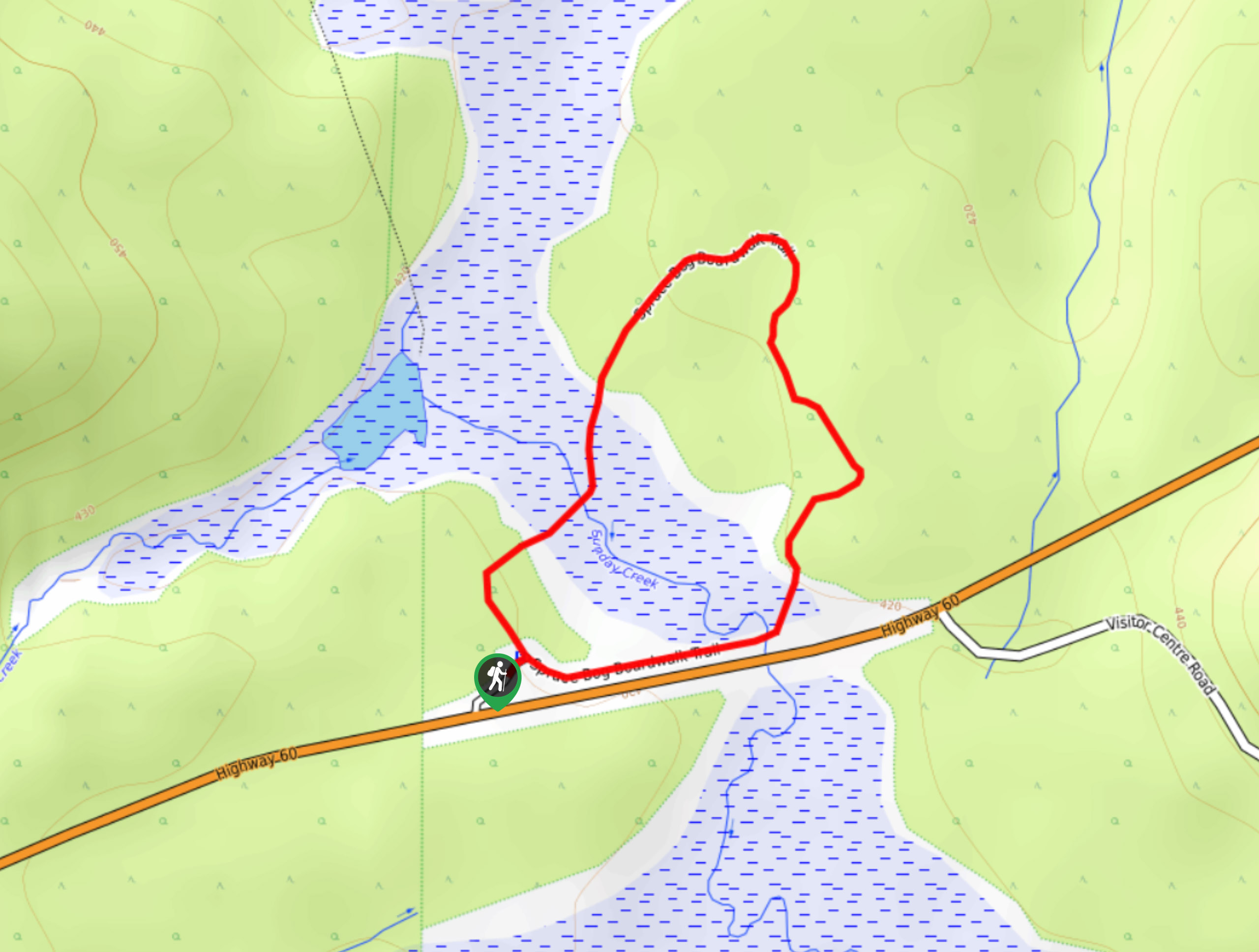 Spruce Bog Boardwalk Trail Map