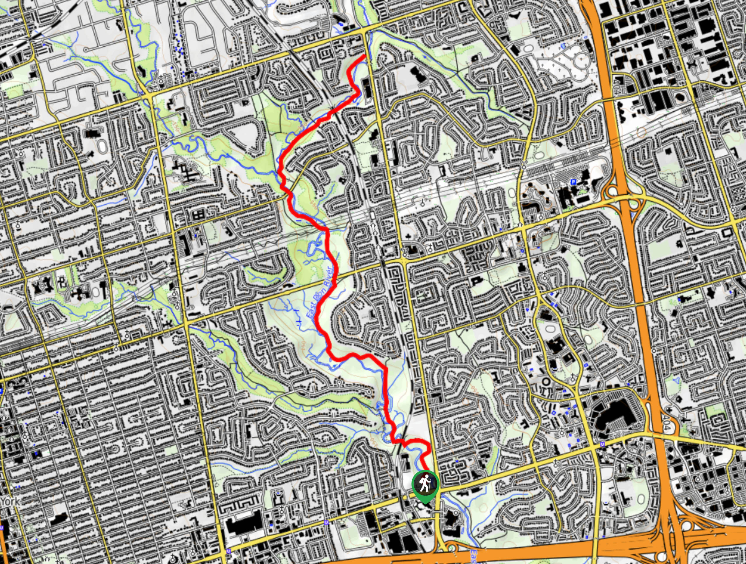 East Don Parkland Trail Map