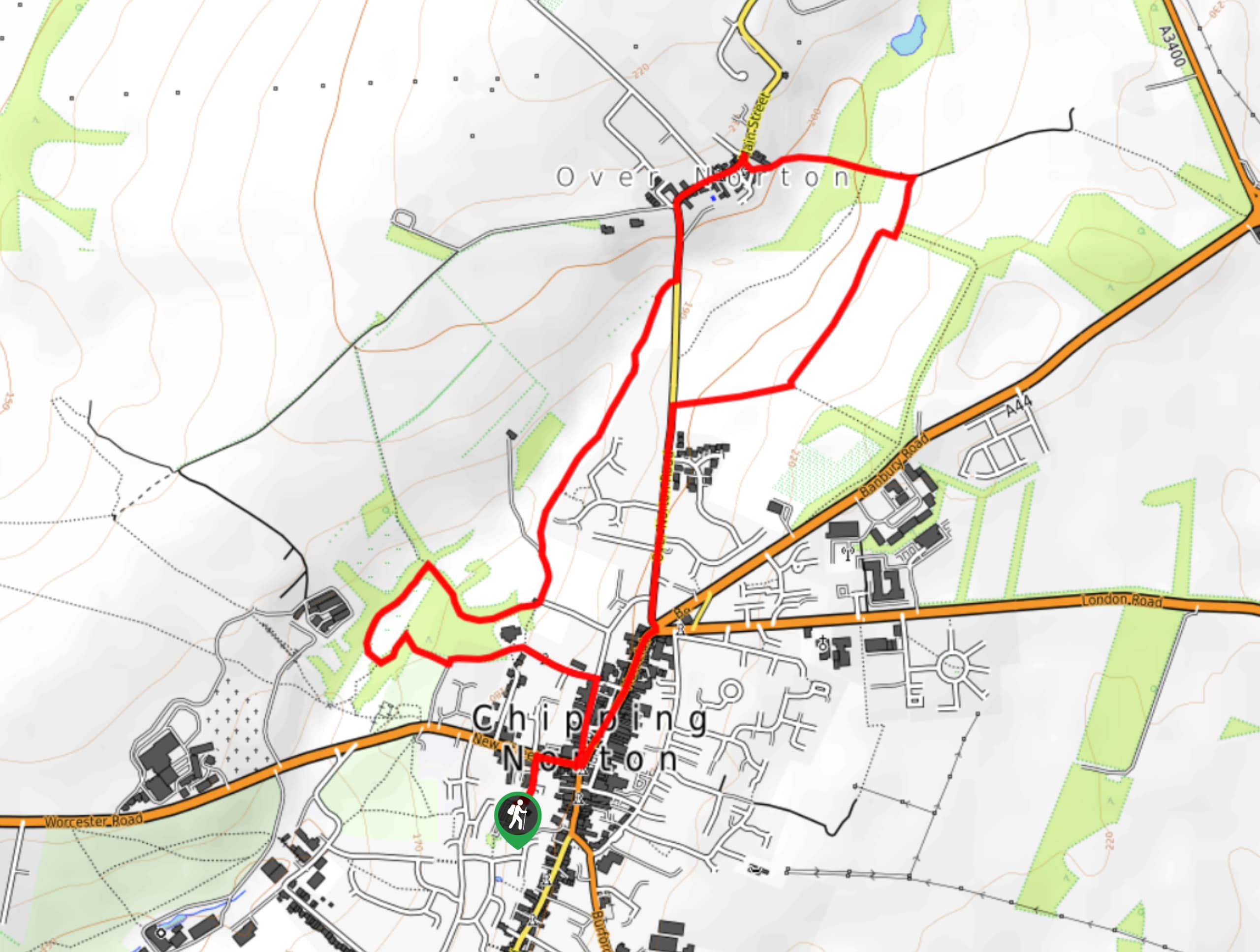 Chipping Norton and Over Norton Walk Map