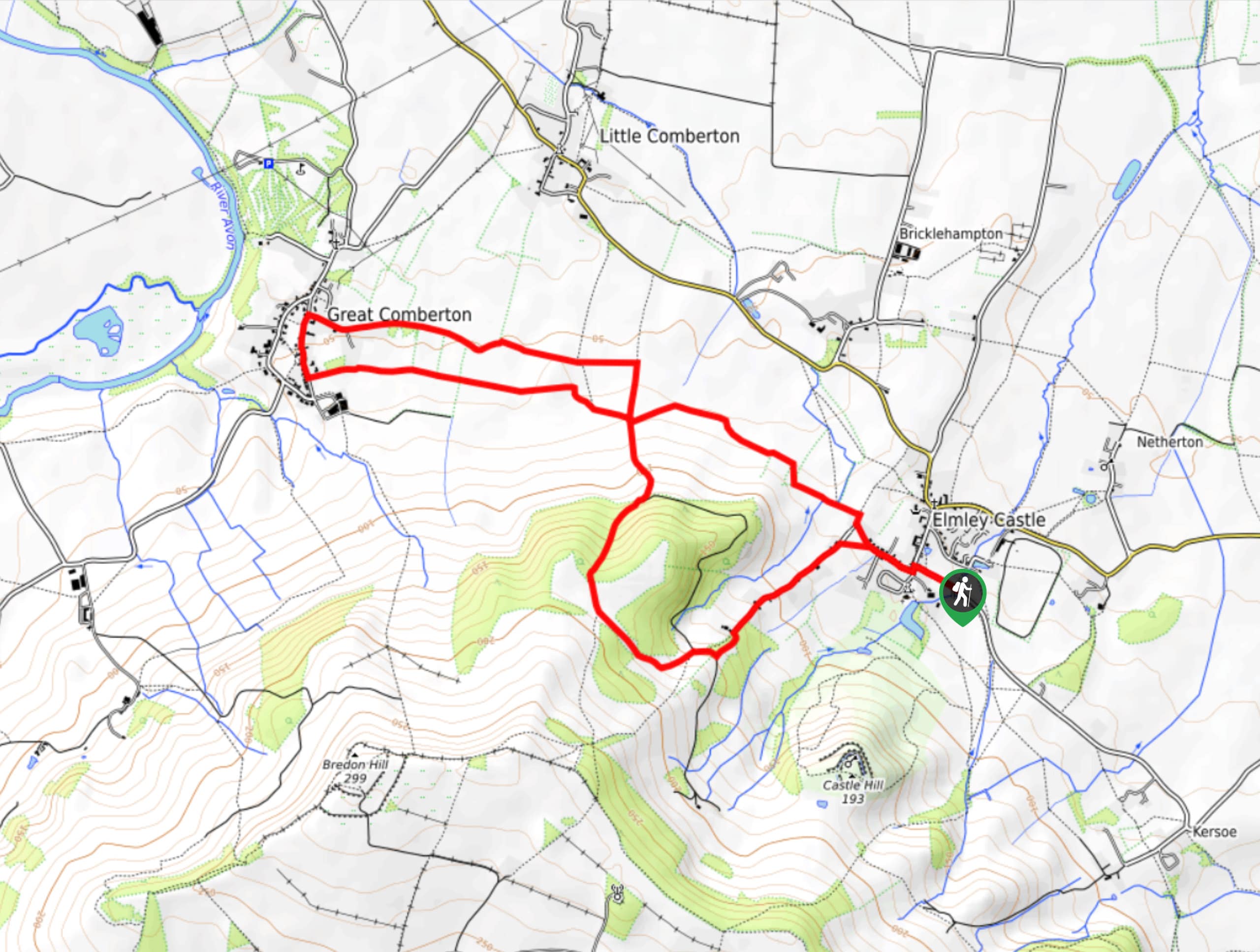 Elmley Castle Walk Map
