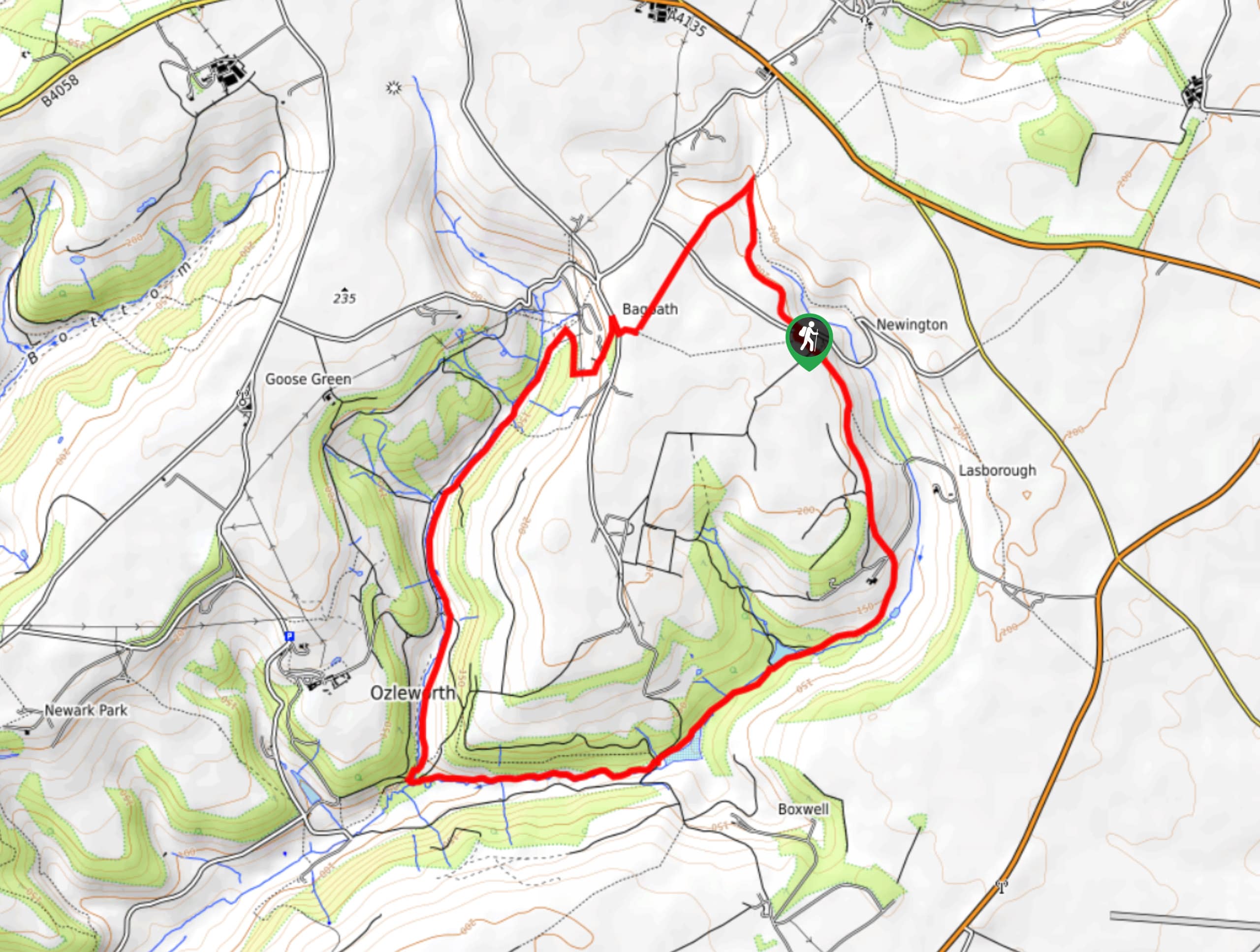 Newington Bagpath Walk Map