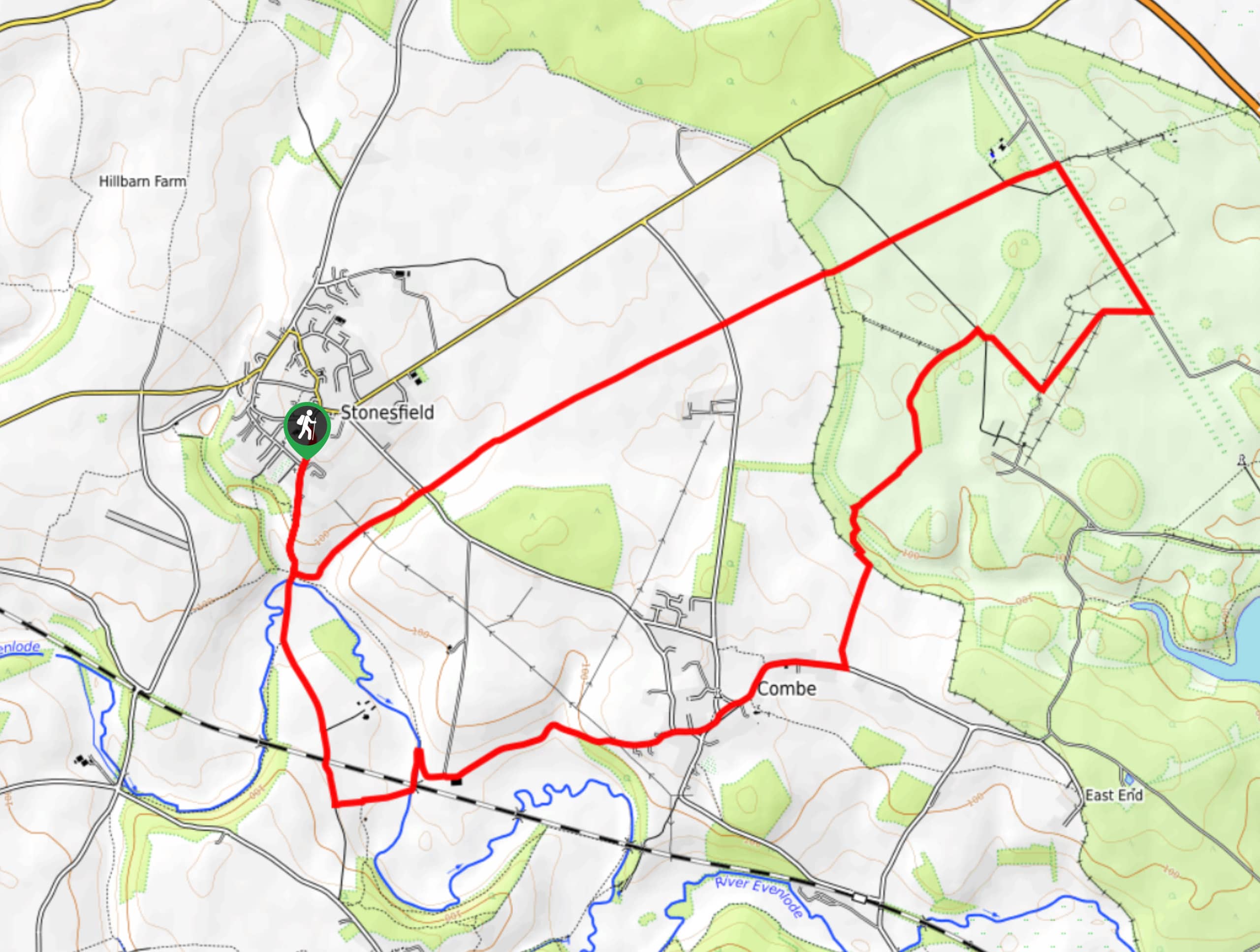 Stonesfield via Roman Villa Walk Map