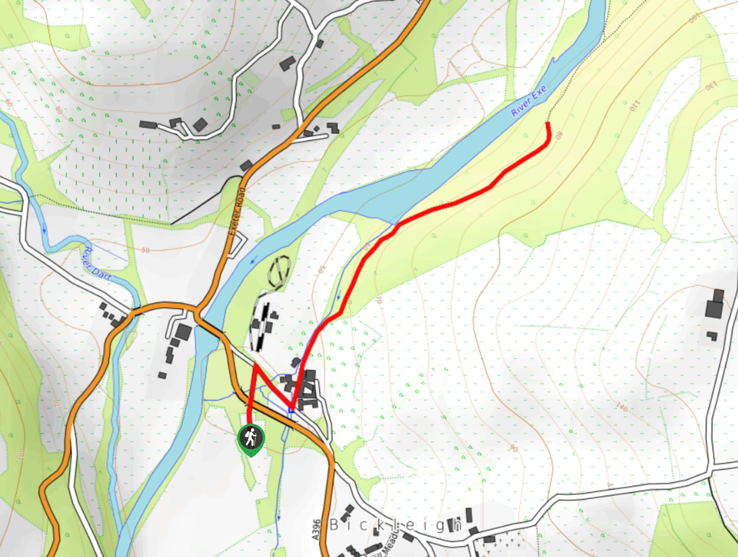 Bickleigh Mill Footpath Map