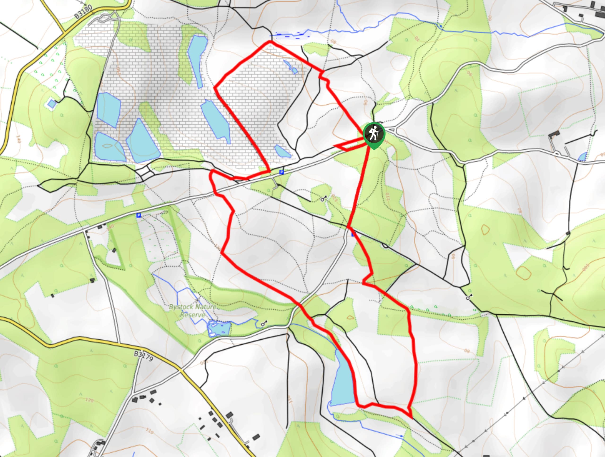 Woodbury and East Devon Commons Walk Map