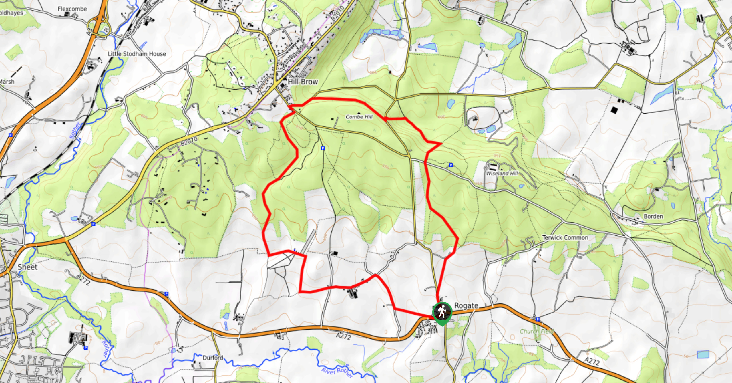 South Downs National Park-Durford Wood Walk-Map image