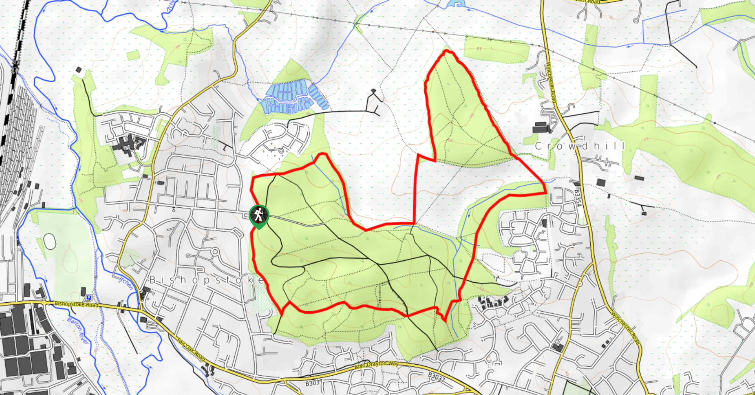 South Downs National Park-Stoke Park Woods Walk-Map image