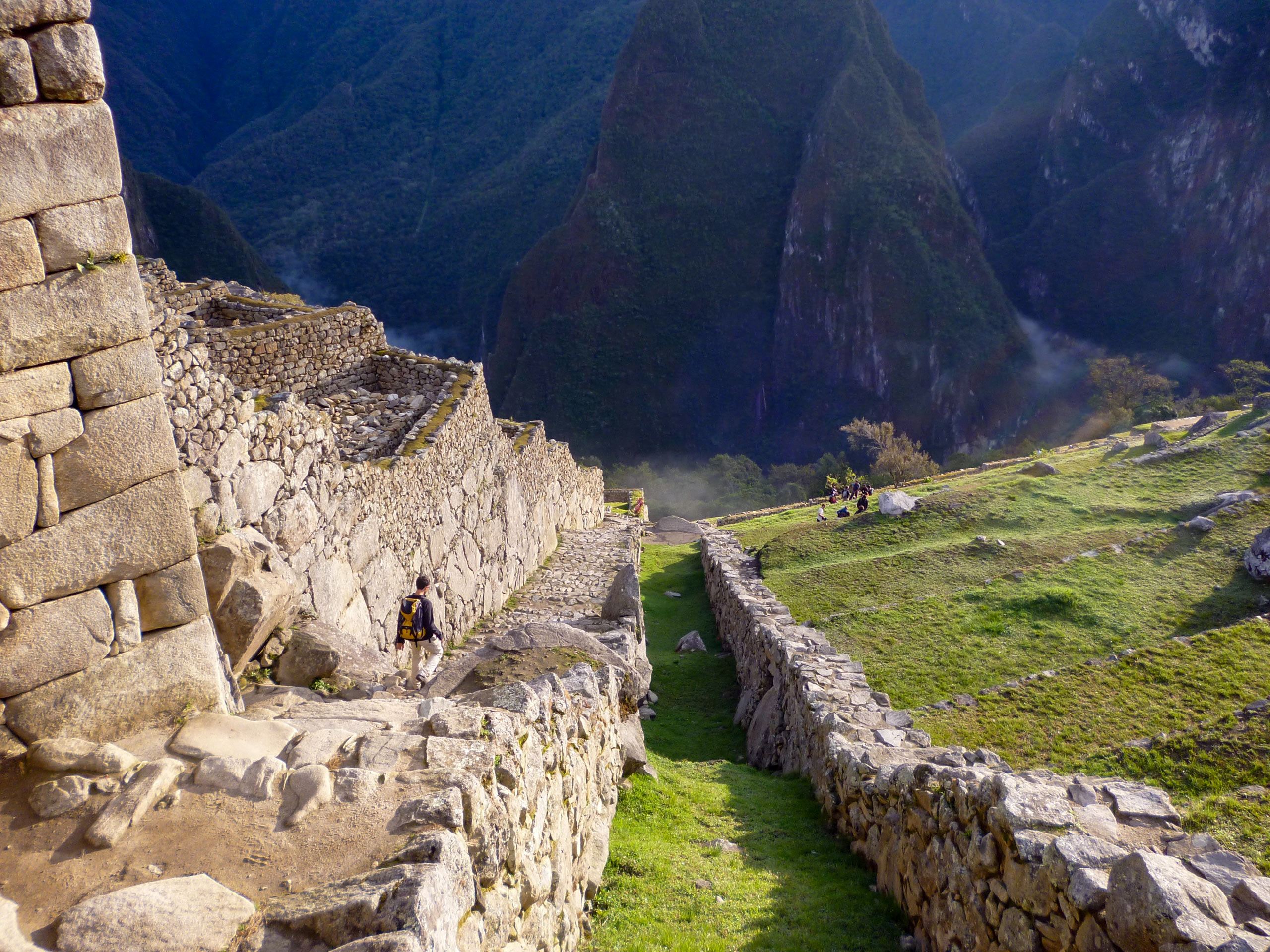 Inca Trail trek in Peru leads to Macchu Pichu ancient stone village