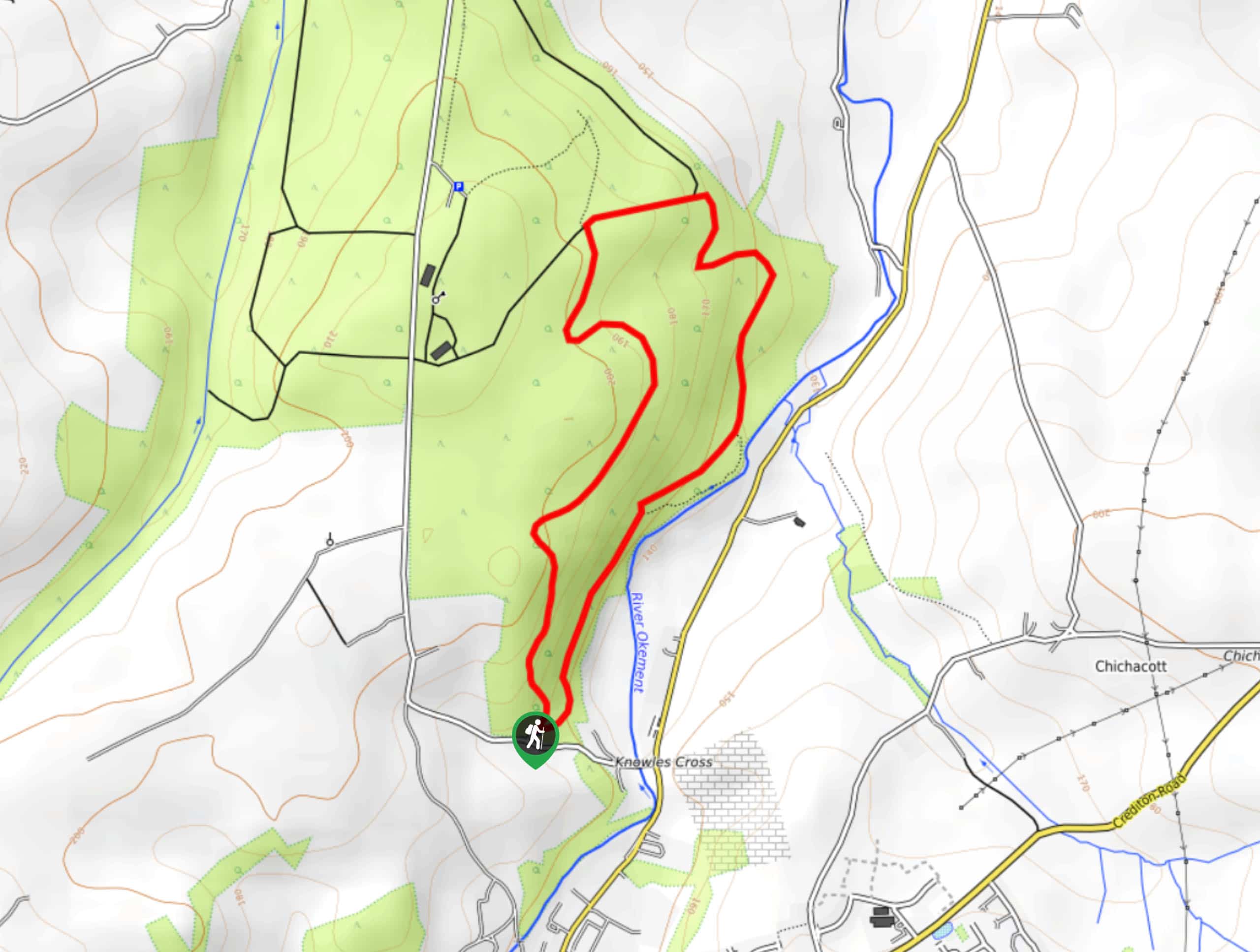 Abbeyford Woods Circular Walk Map