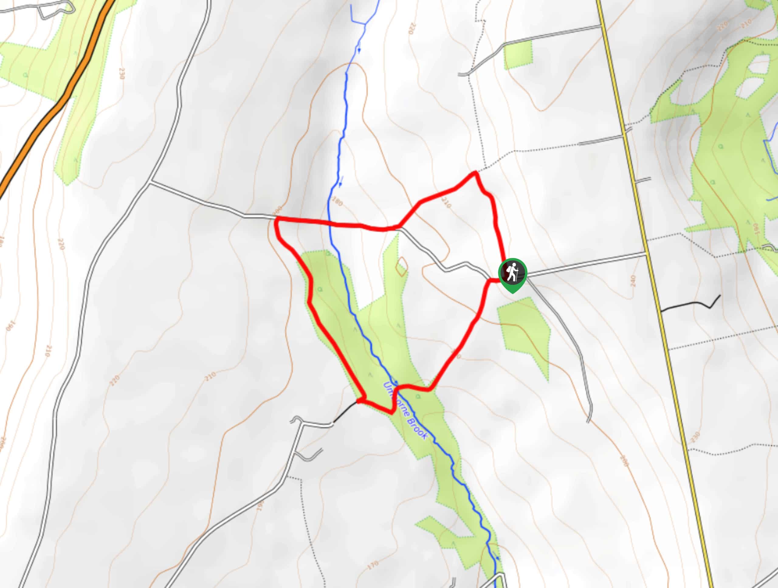 Umborne Brook Loop Map