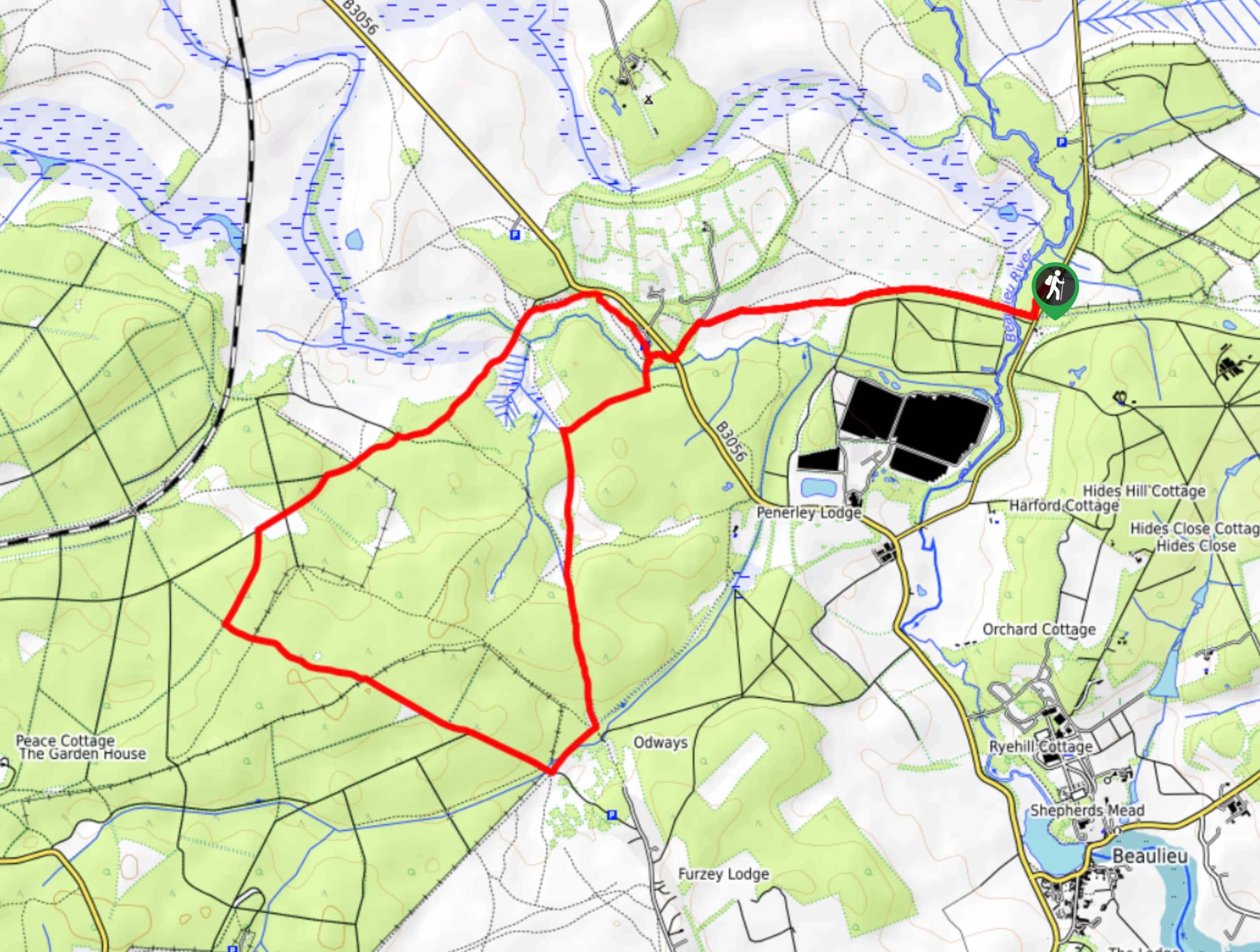Penerley Wood and Moon Hill Circular Walk Map