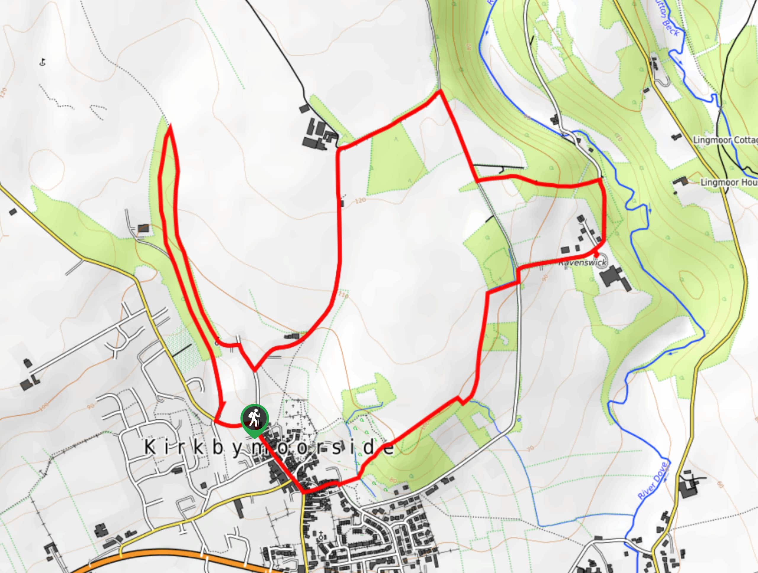 Kirkbymoorside and Ravenswick Walk Map