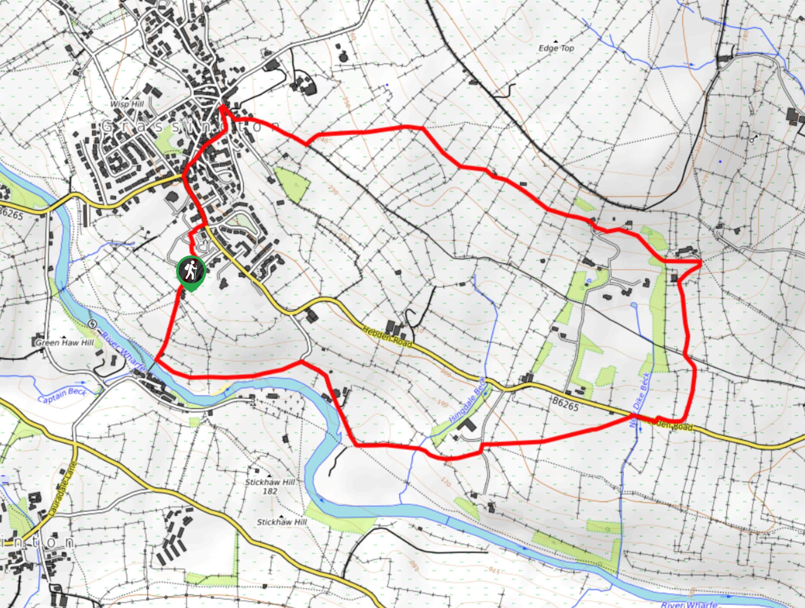 Grassington Meadows and the River Wharfe Walk Map