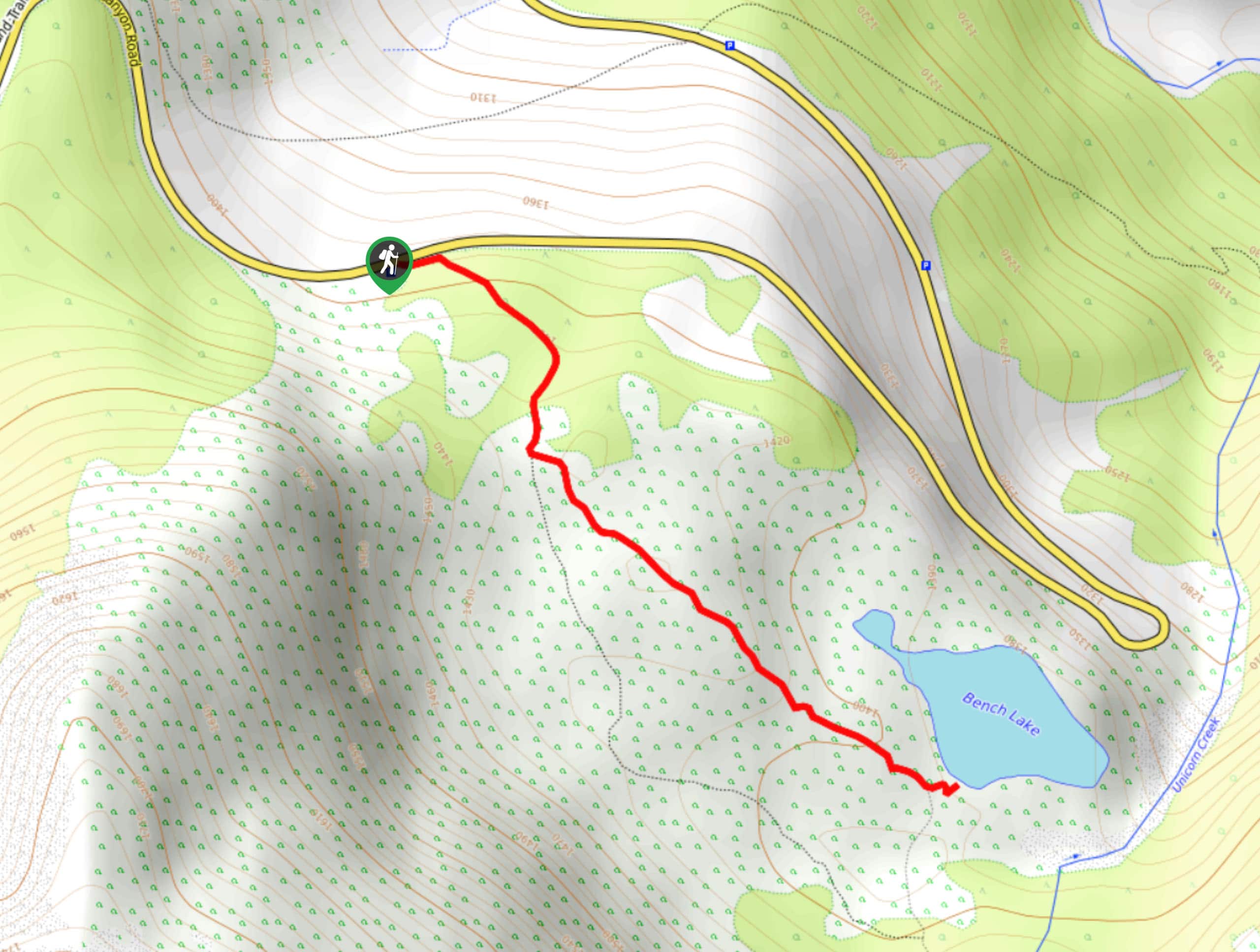 Bench Lake Trail Map