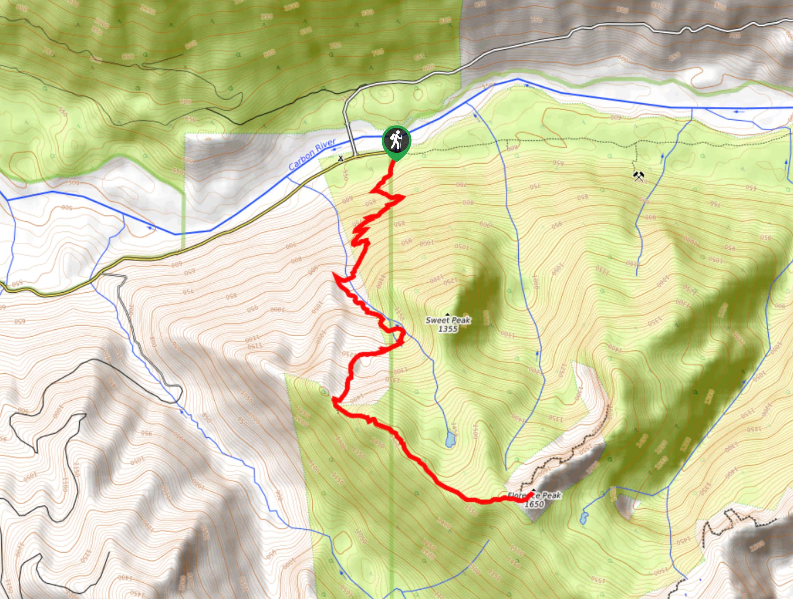 Florence Peak Trail Map