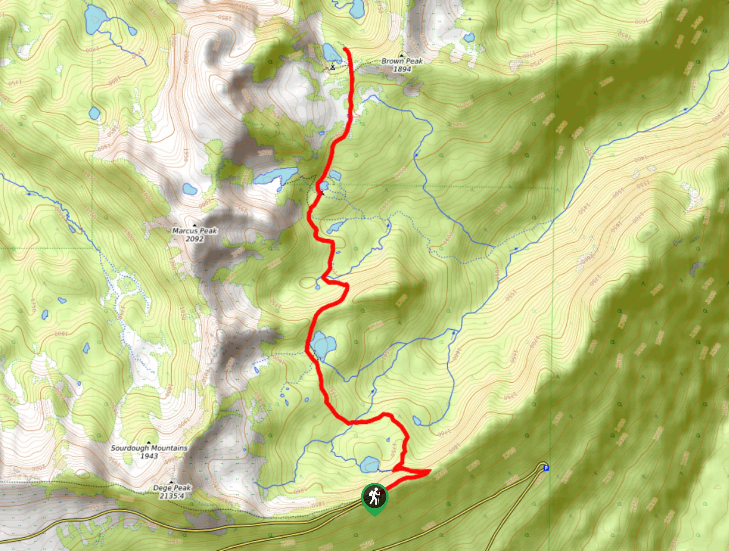 Palisades Lakes Trail Map