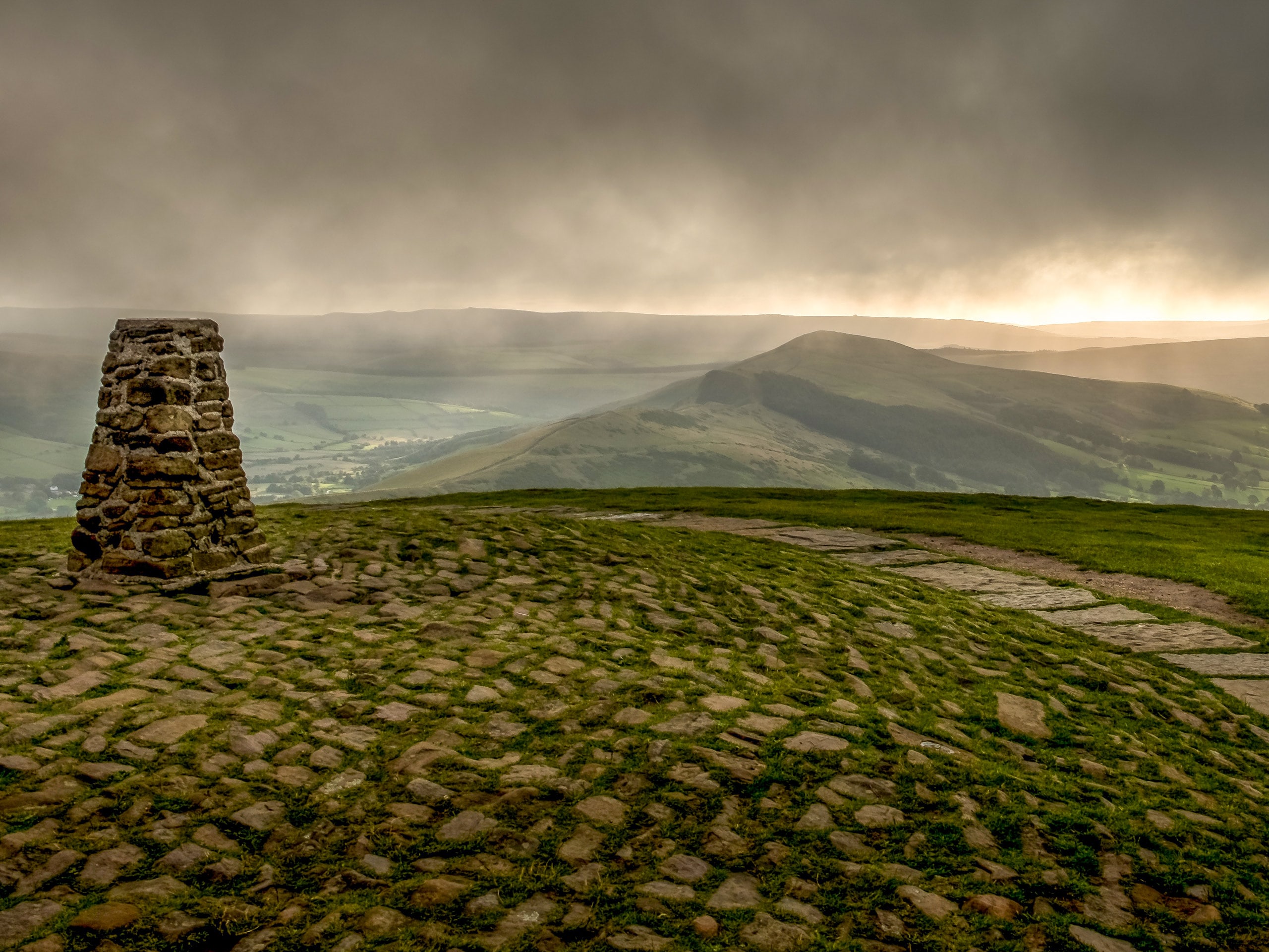 Peak District National Park mam tor near Manchester UK