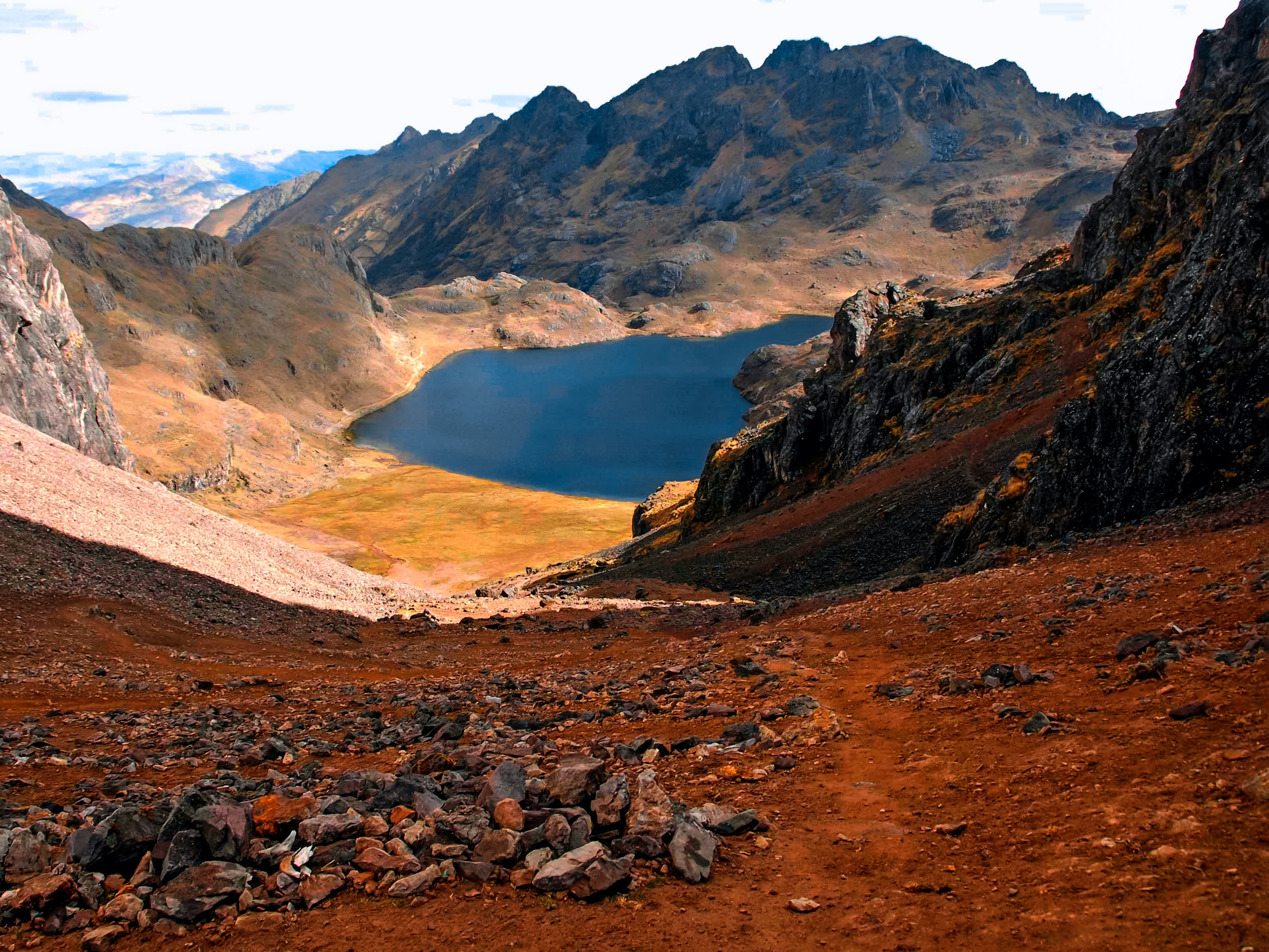 Hiking Lares Trek Trail to Machu Picchu in Peru