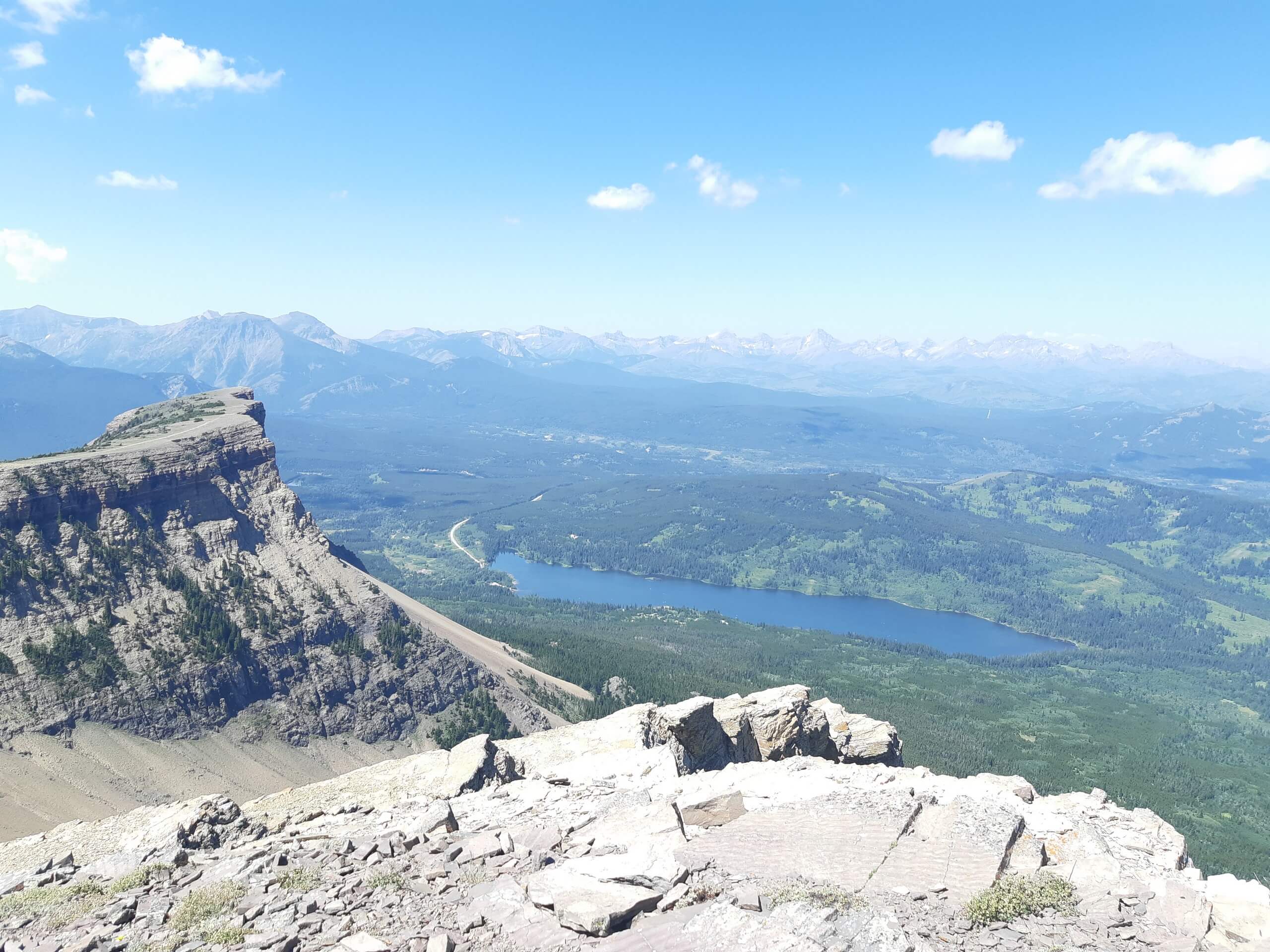 Looking down at the valley from Table Mountain