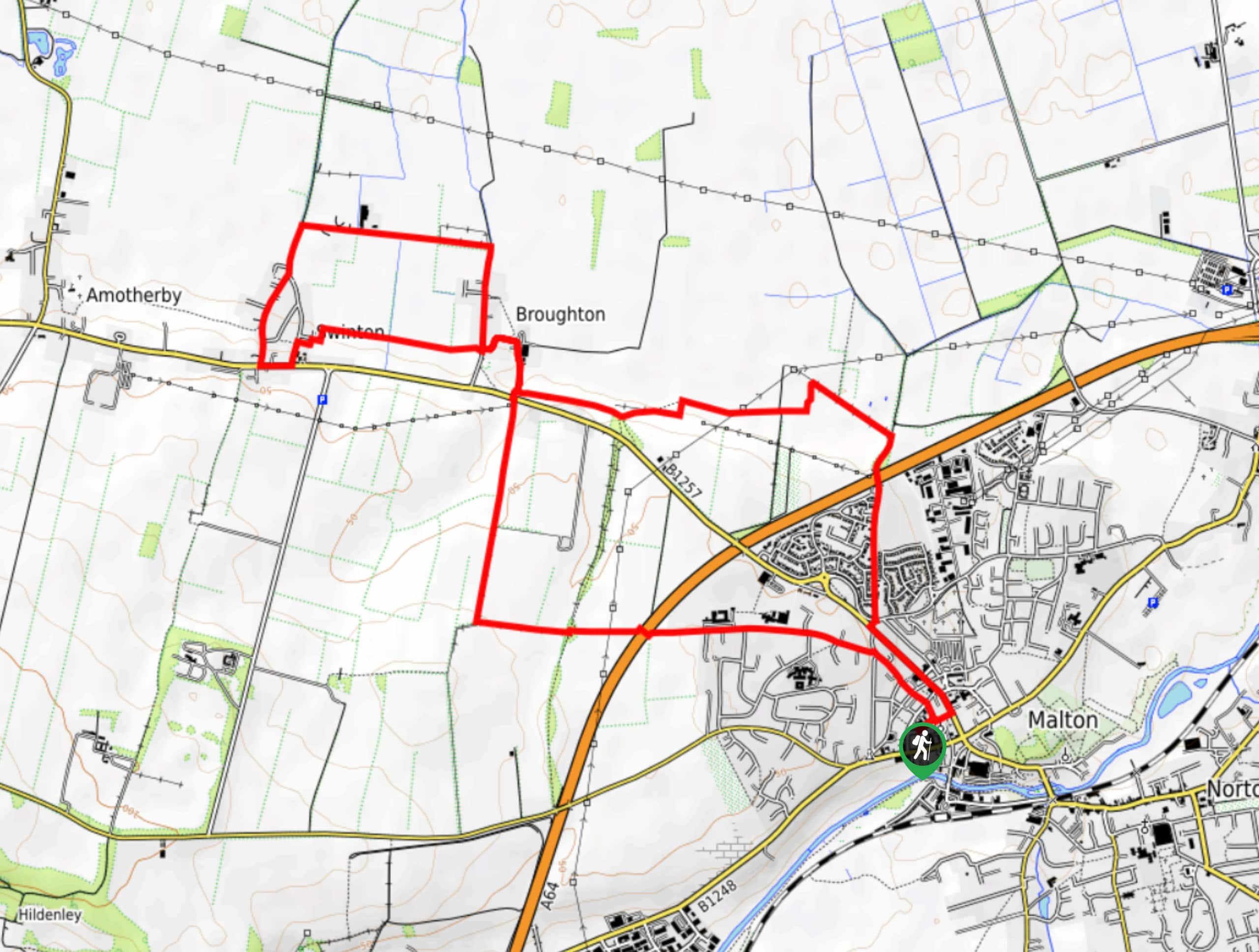Malton and Swinton Walk Map