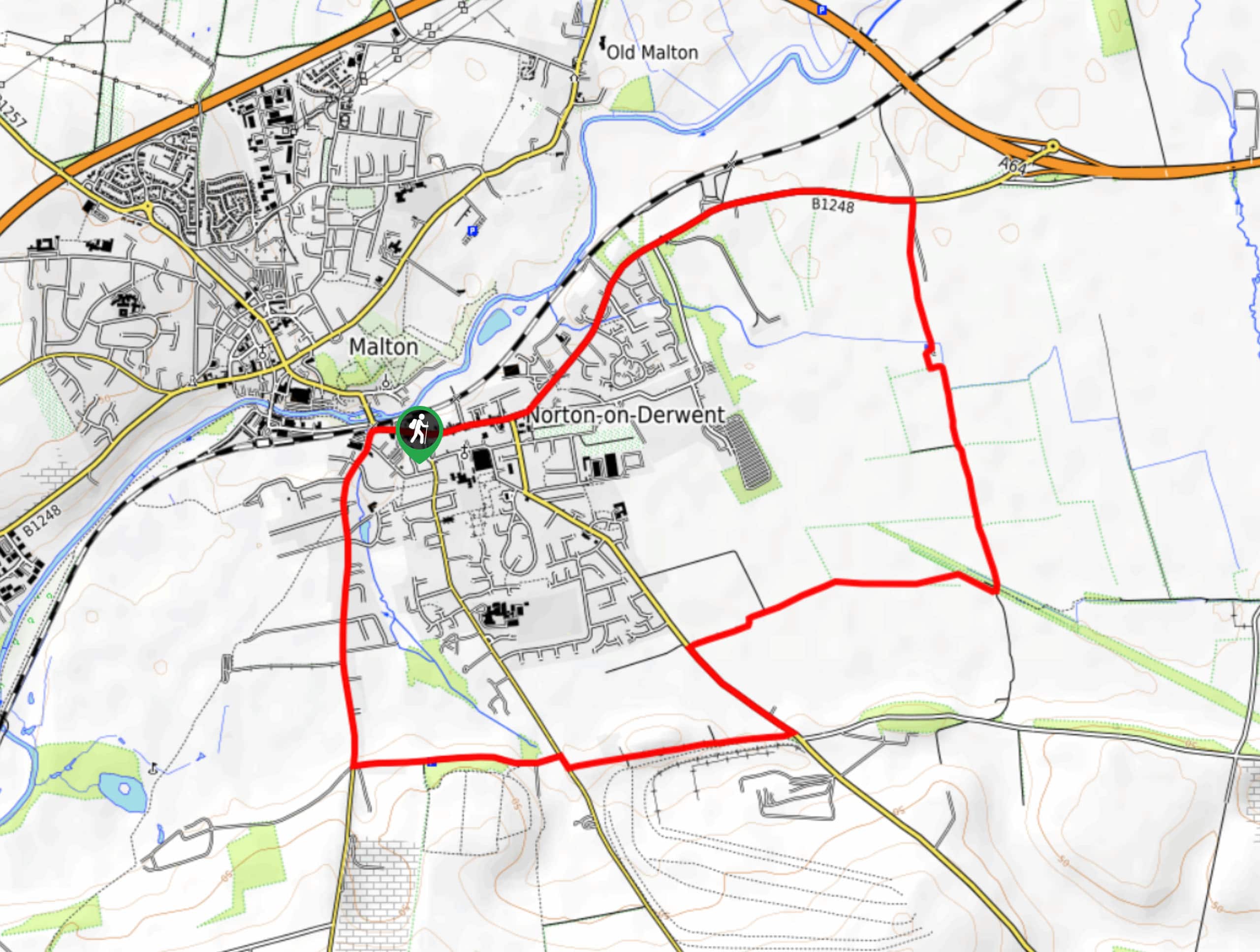 Norton and Auburn Hill Walk Map