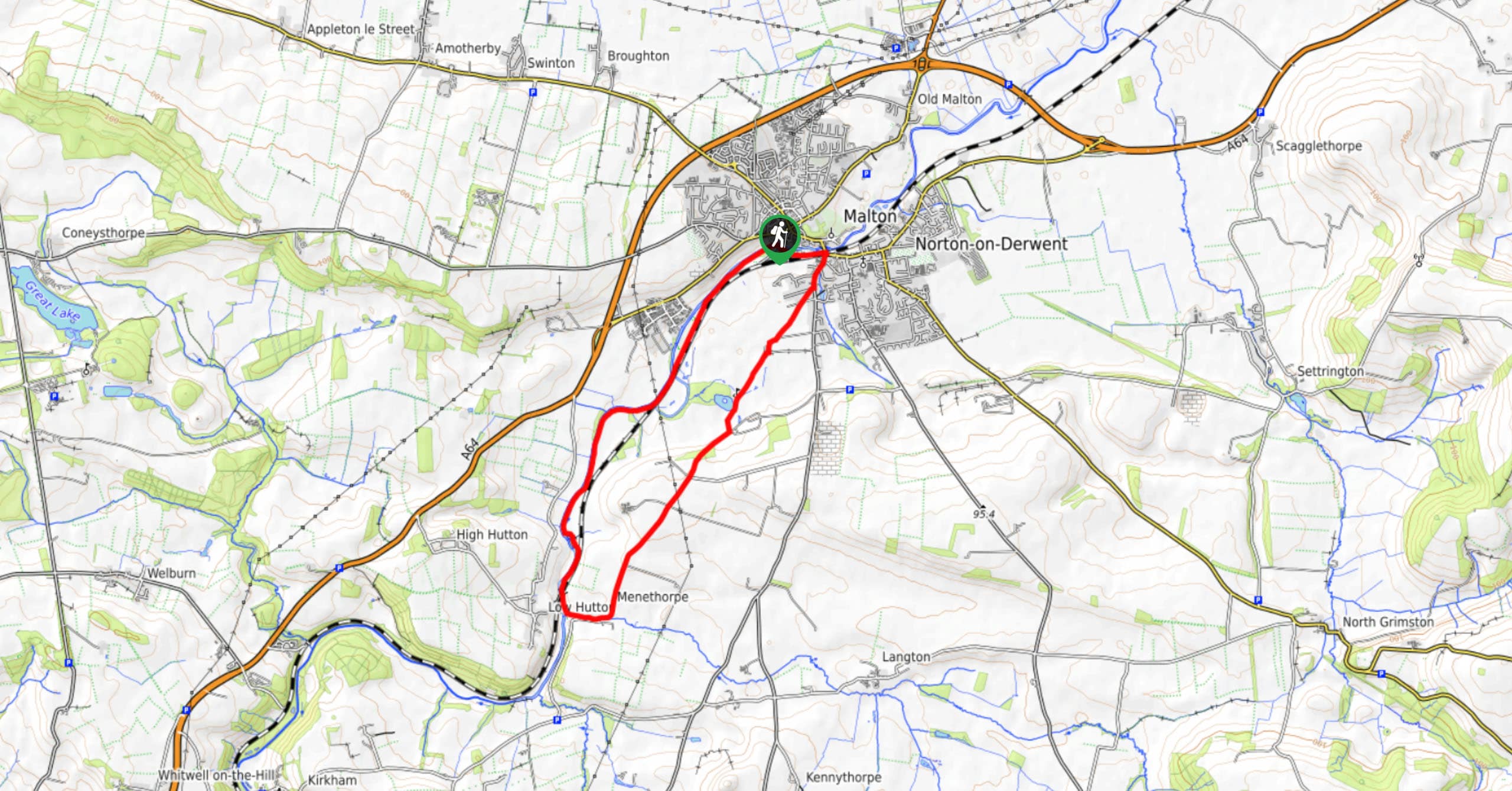 Norton and Menethorpe Walk Map