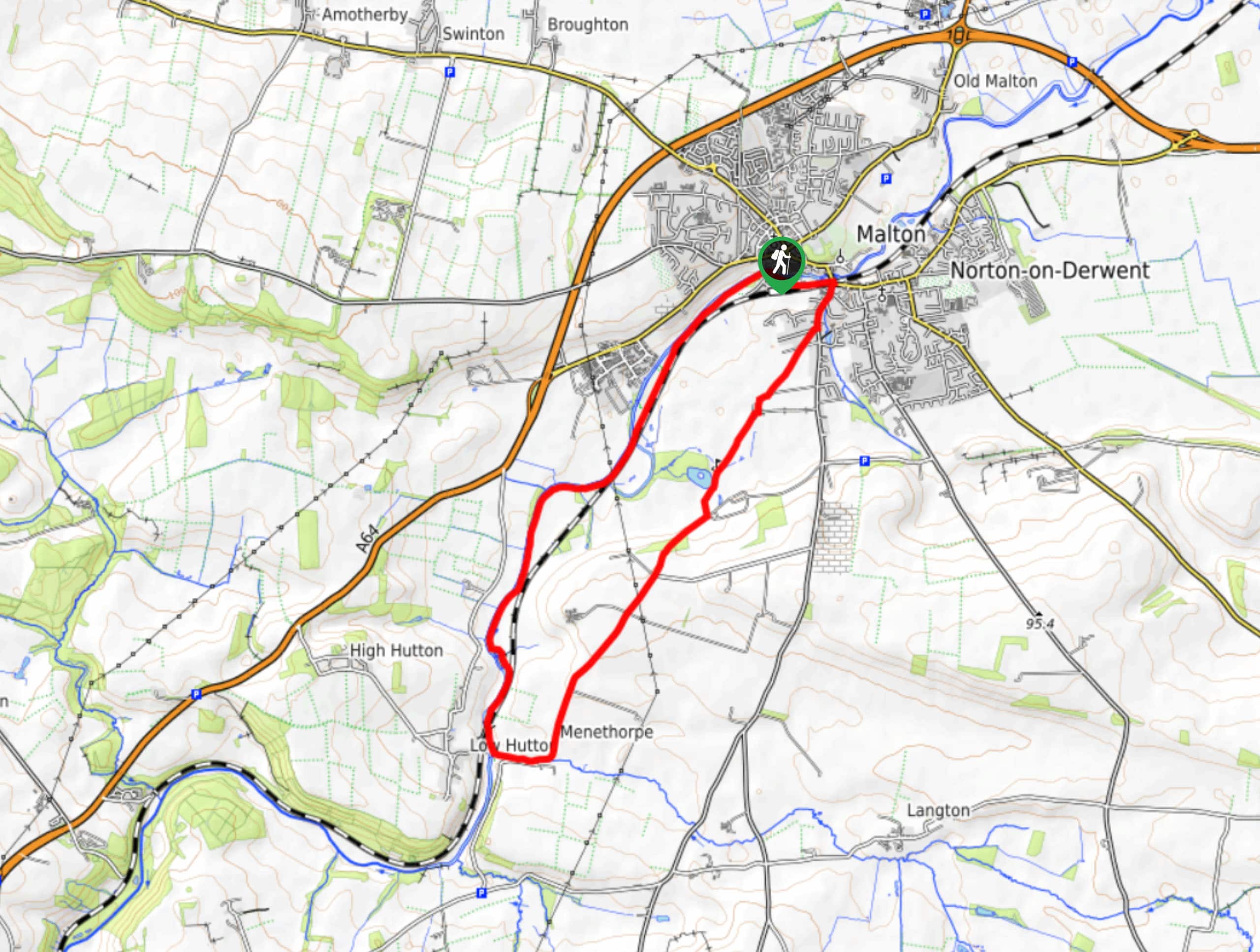 Norton and Menethorpe Walk Map