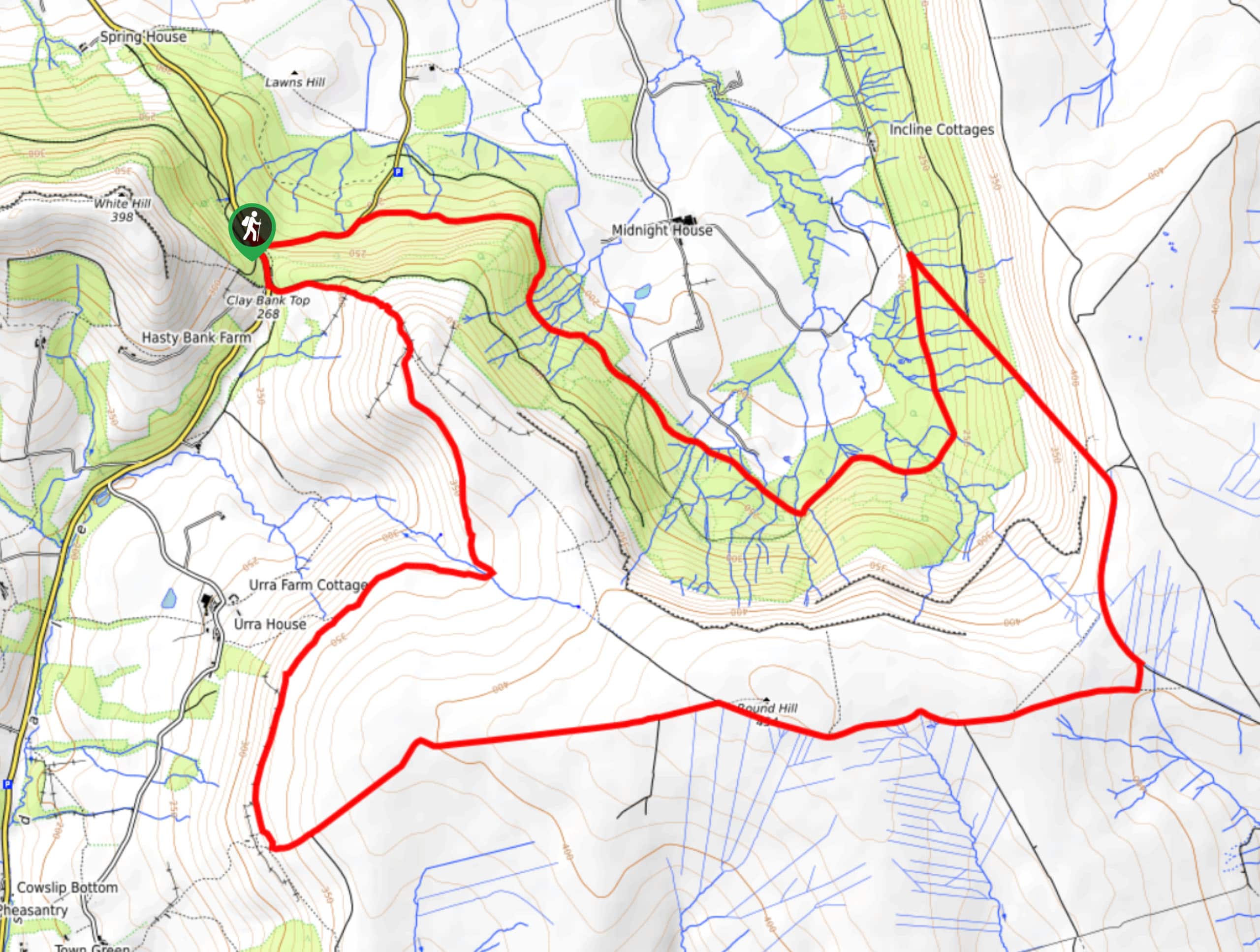 Clay Bank Top and Ingleby Incline Walk Map