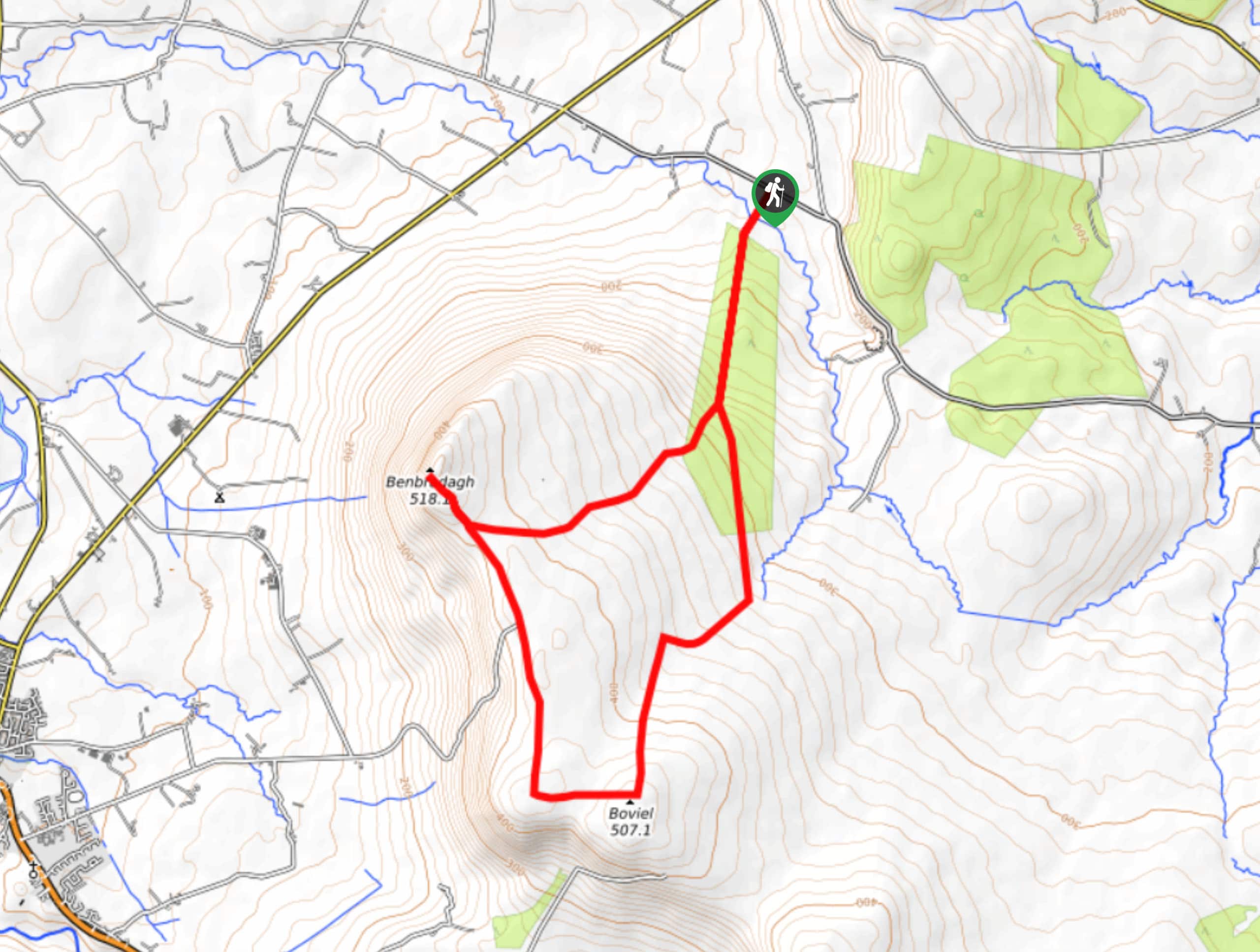 Benbradagh and Forest Trail Map