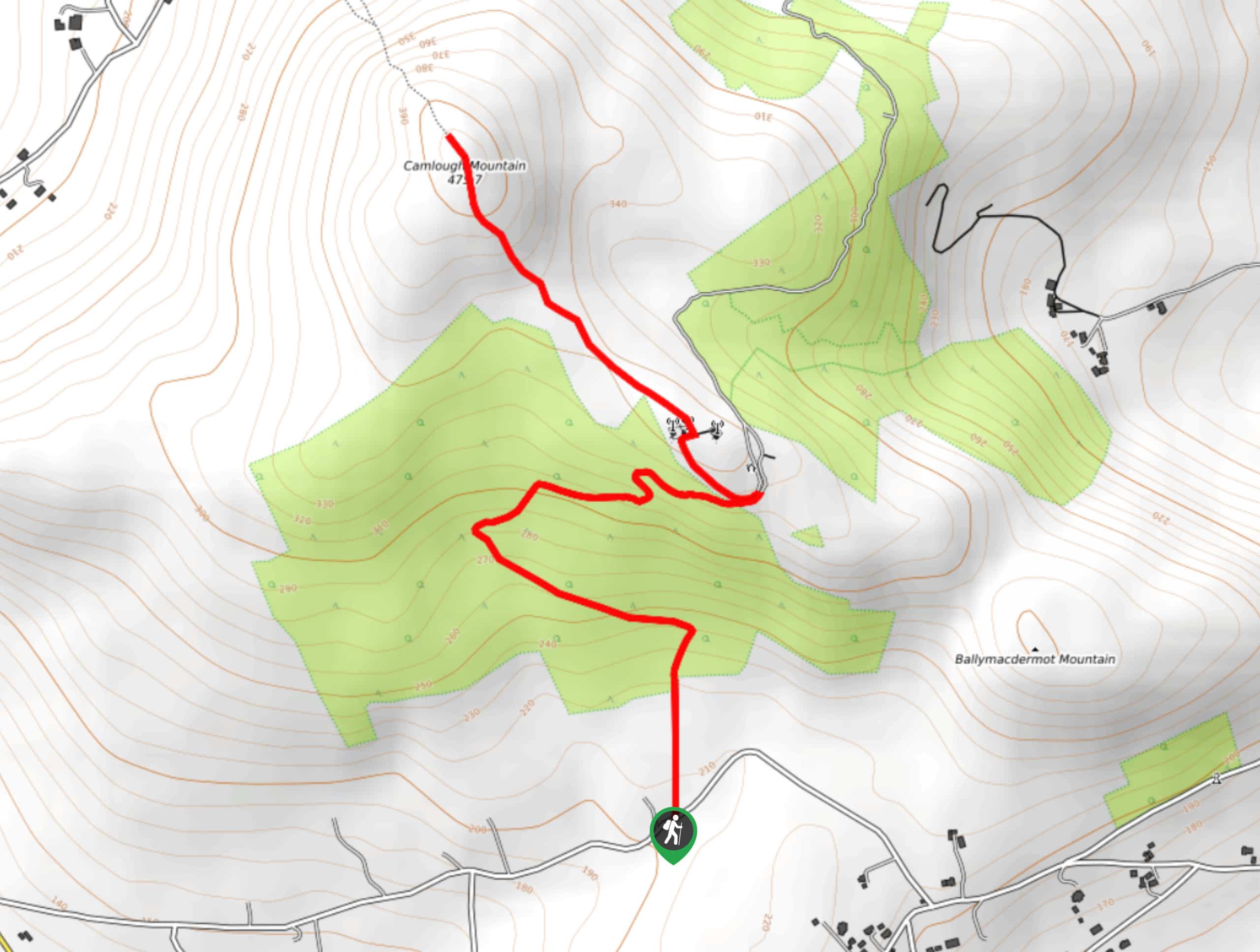Camlough Mountain Walk Map