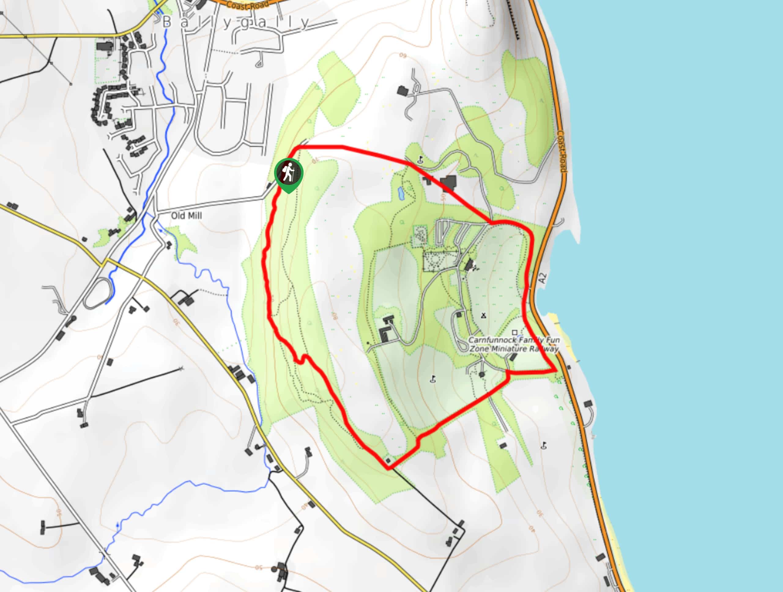 Carnfunnock Country Park Circular Walk Map