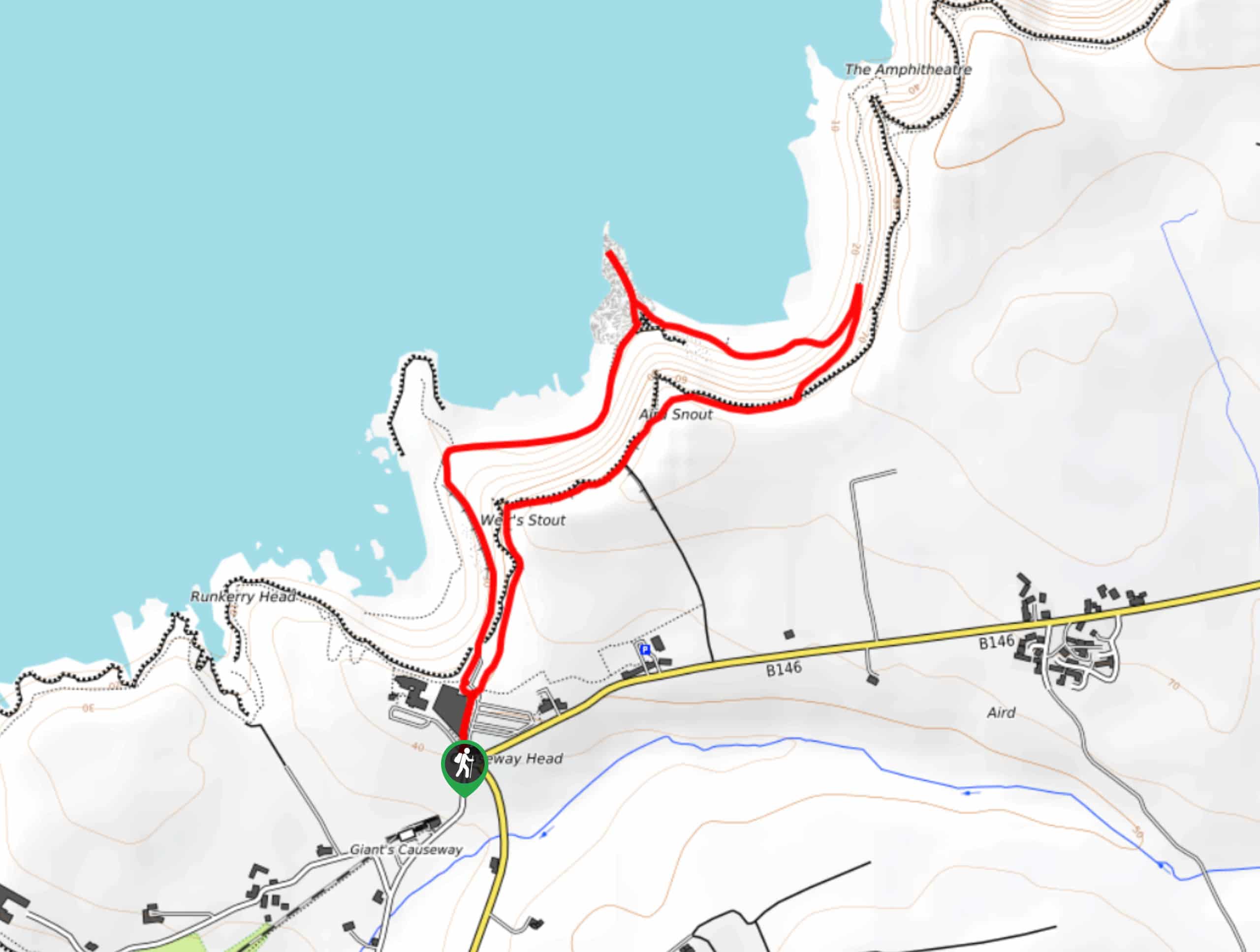 Giant’s Gate and Causeway Coast Circular Walk Map