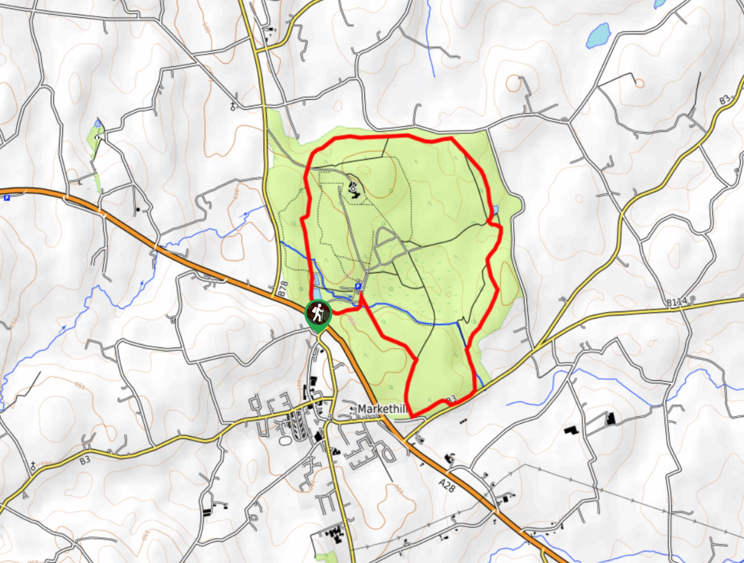 Gosford Forest Park Circular Walk Map