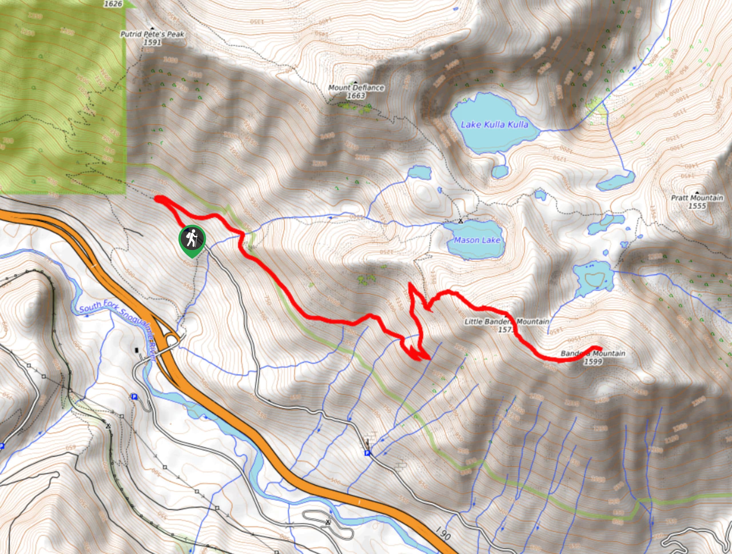 Bandera Mountain Summit Trail Map