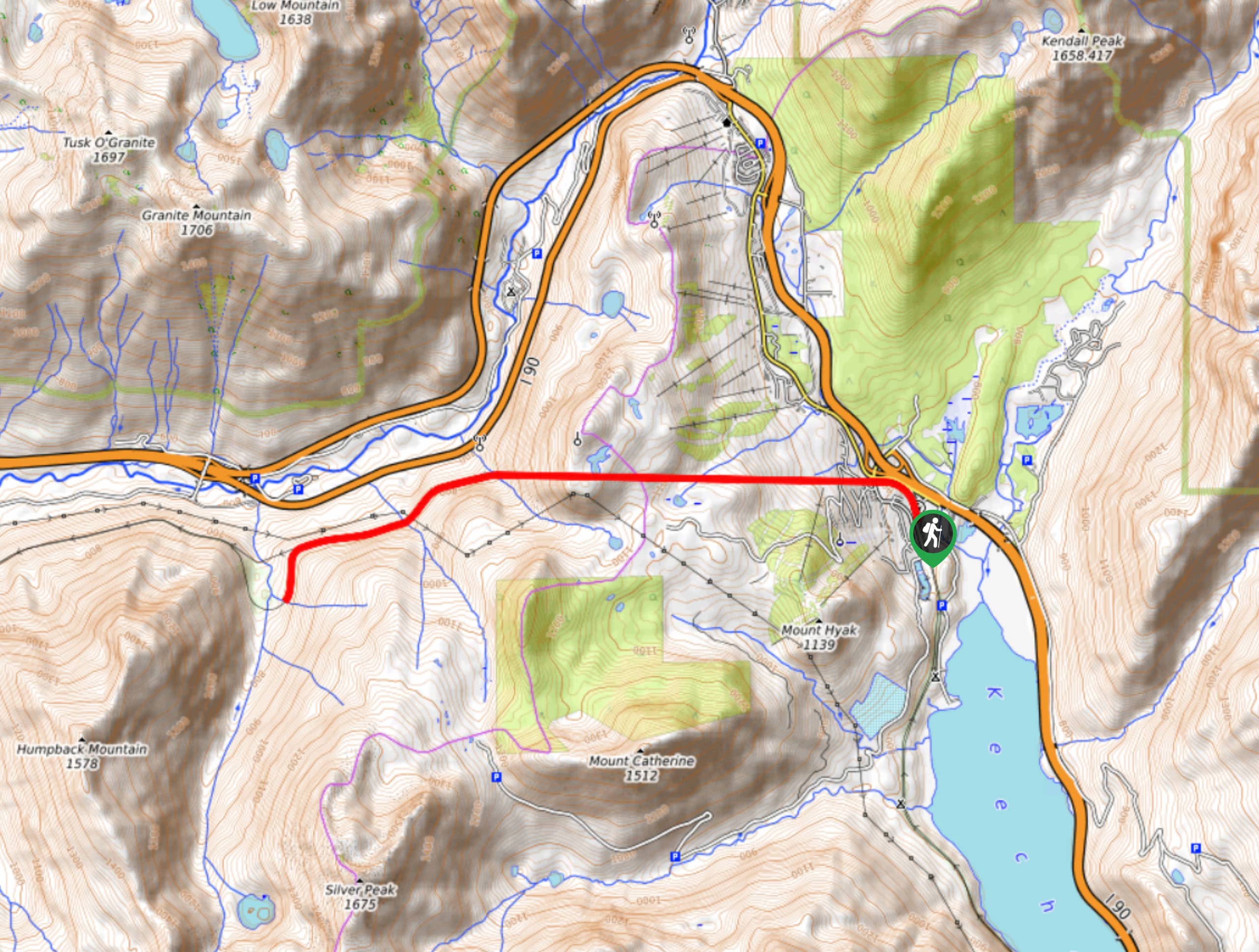 Snoqualmie Tunnel Trail Map