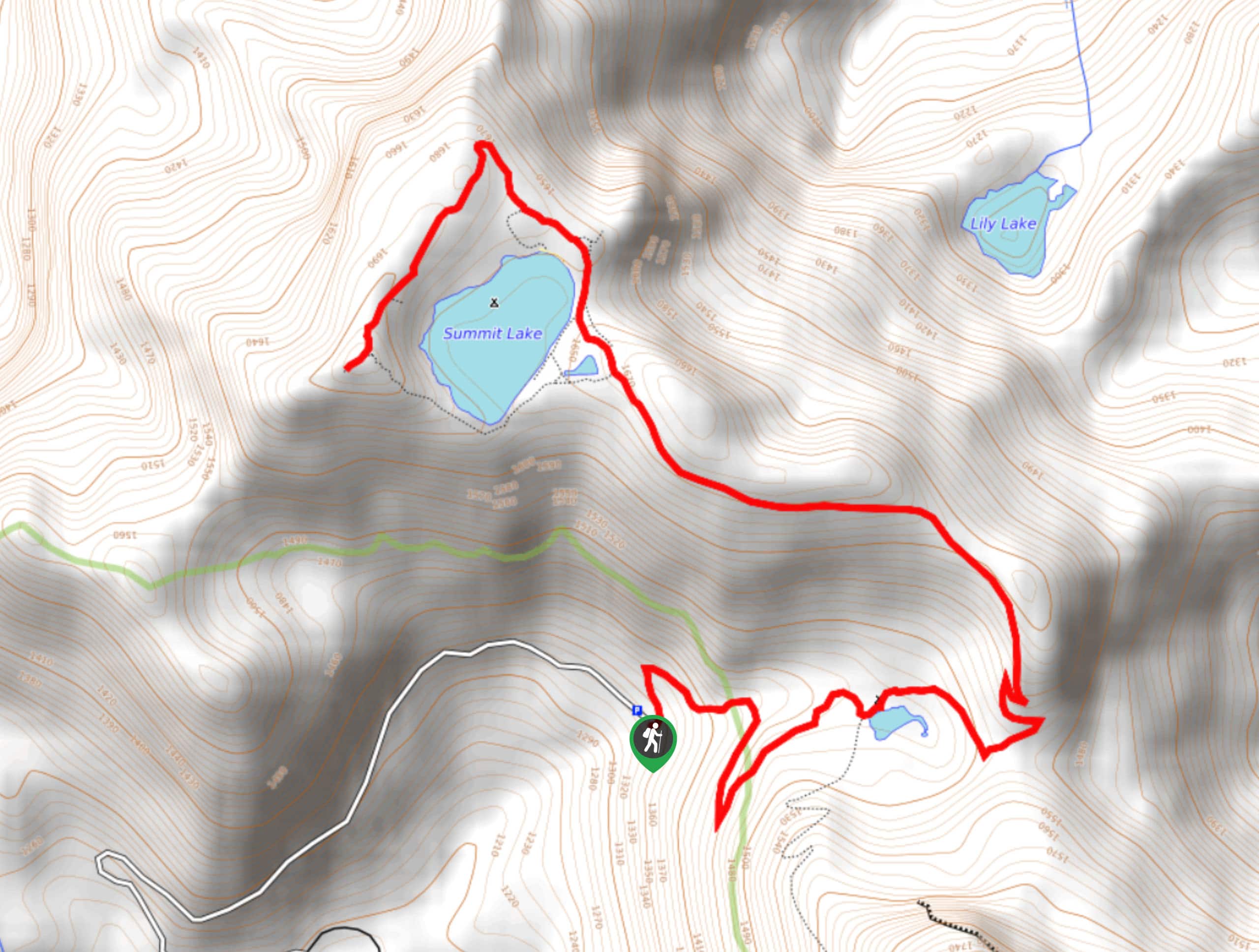 Summit Lake Trail Map