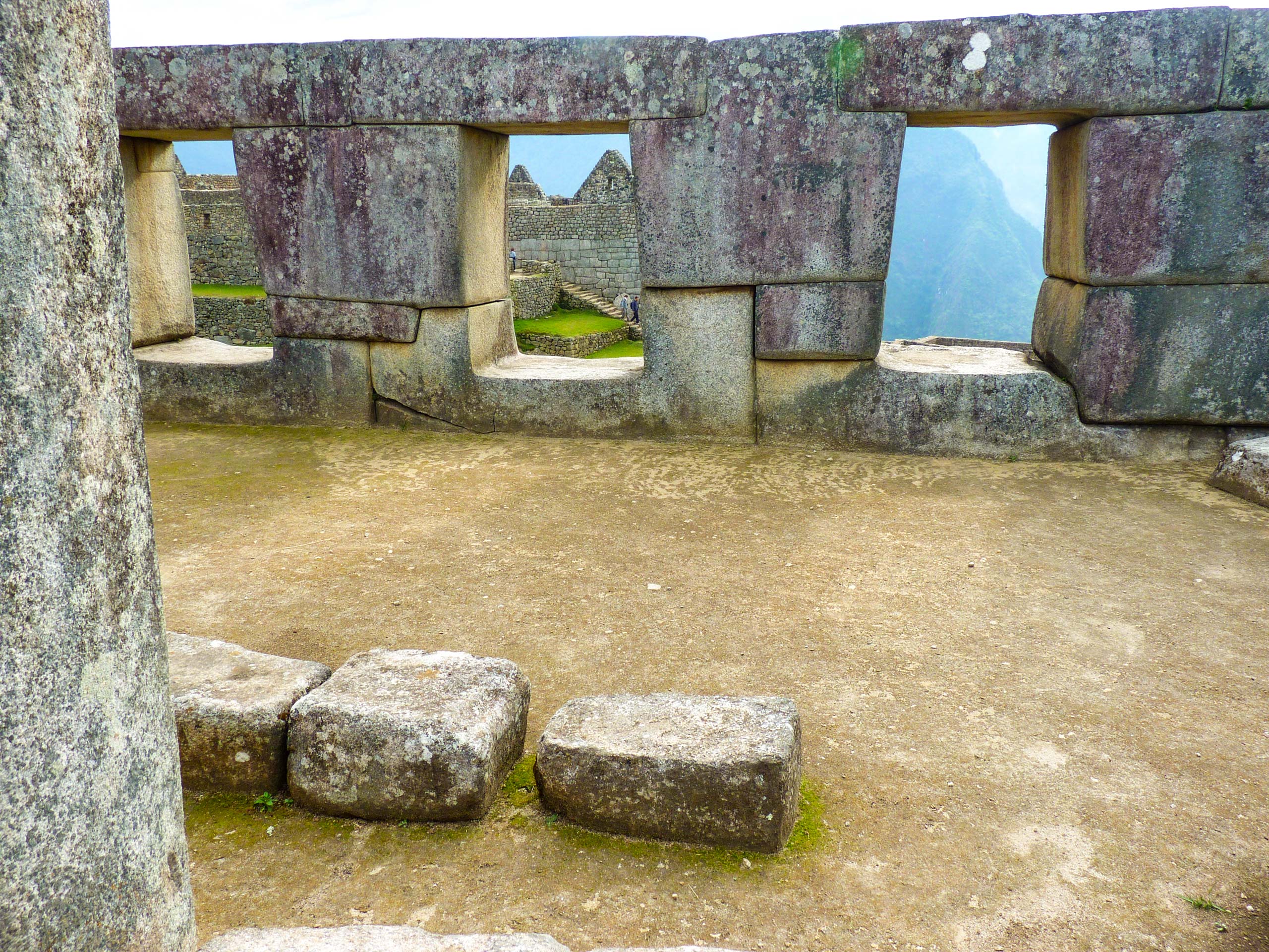 Temple Of The Three Windows in Machu Picchu hiking trekking Andes in Peru