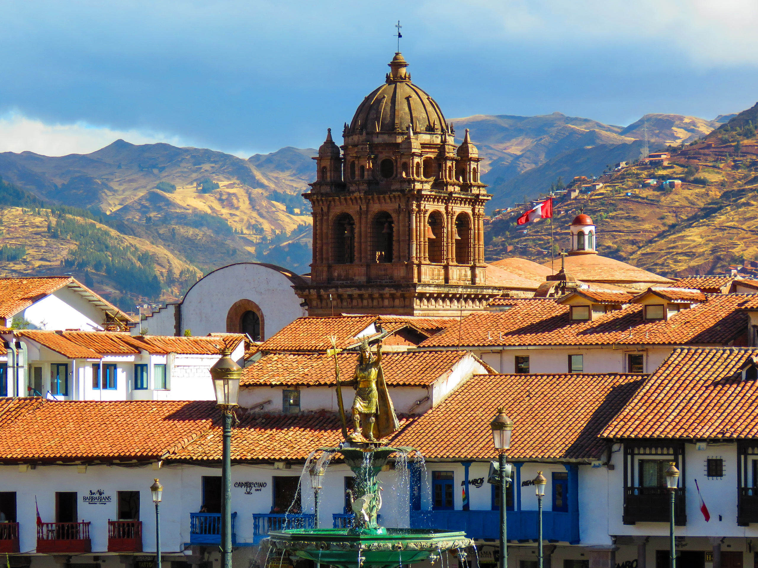 Cusco historic city visit before hiking trekking Machu Picchu Peru