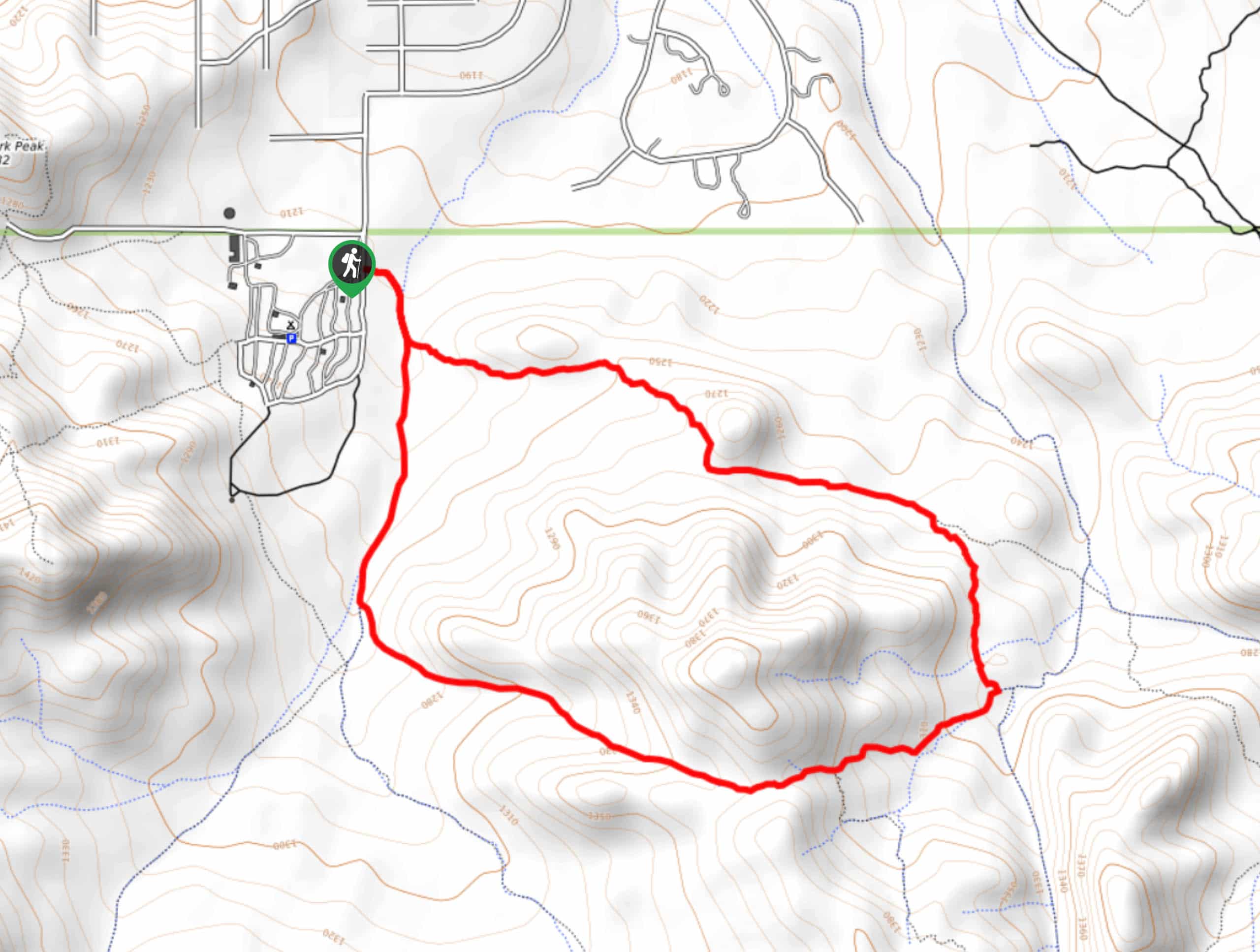 Short Loop and Fault Line Trail Map