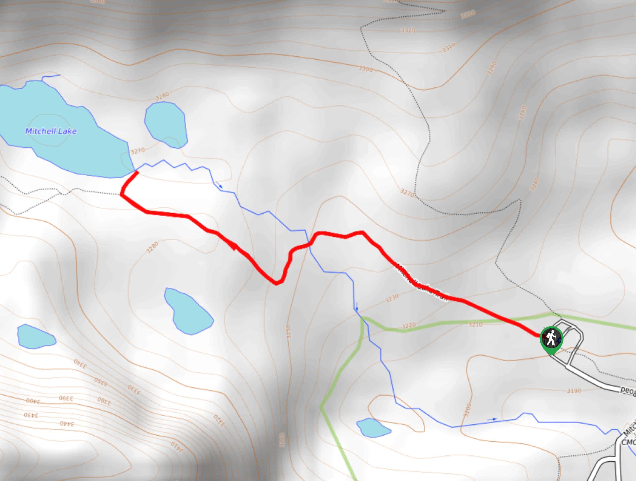 Mitchell Lake Trail Map
