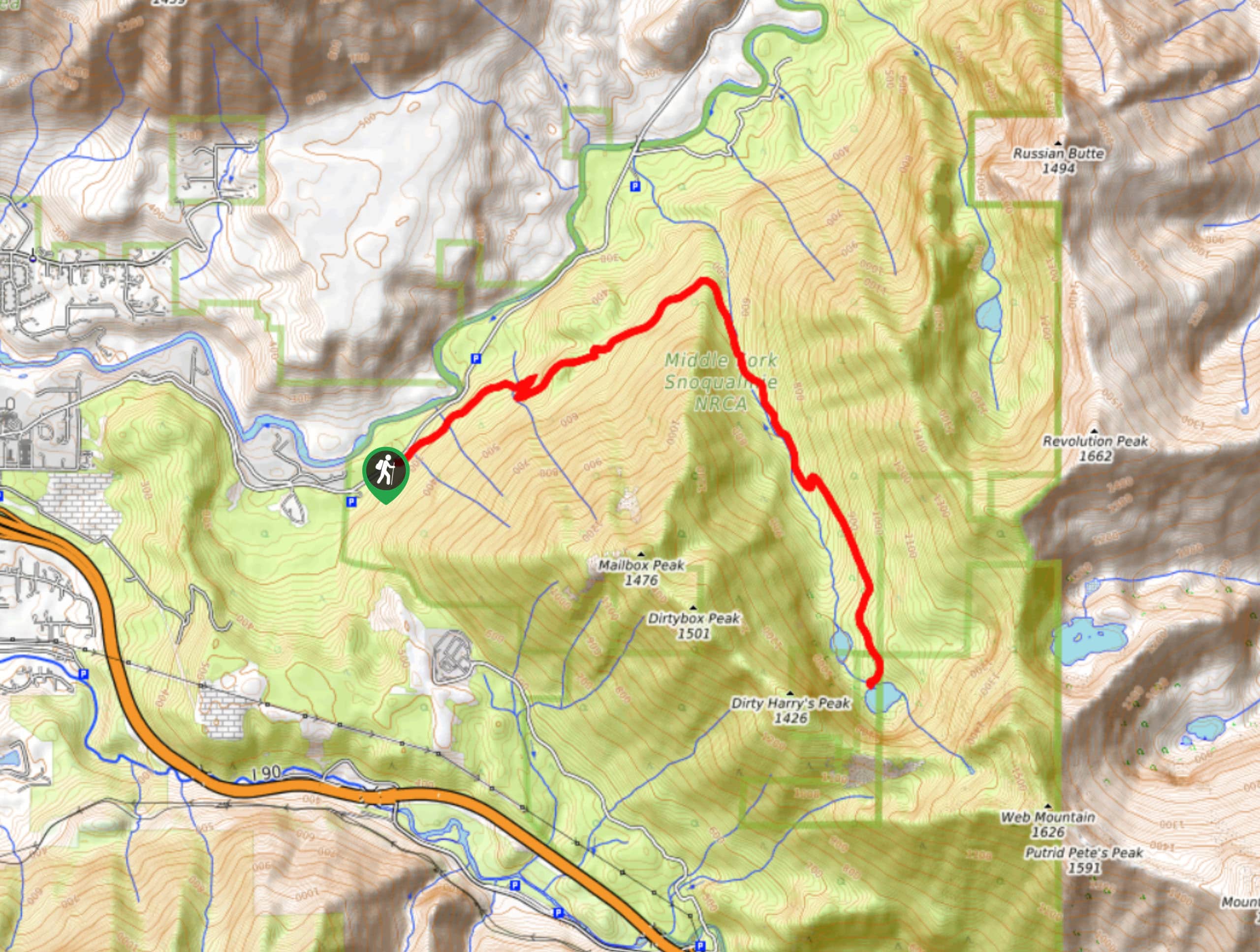 Granite Lakes Trail Map